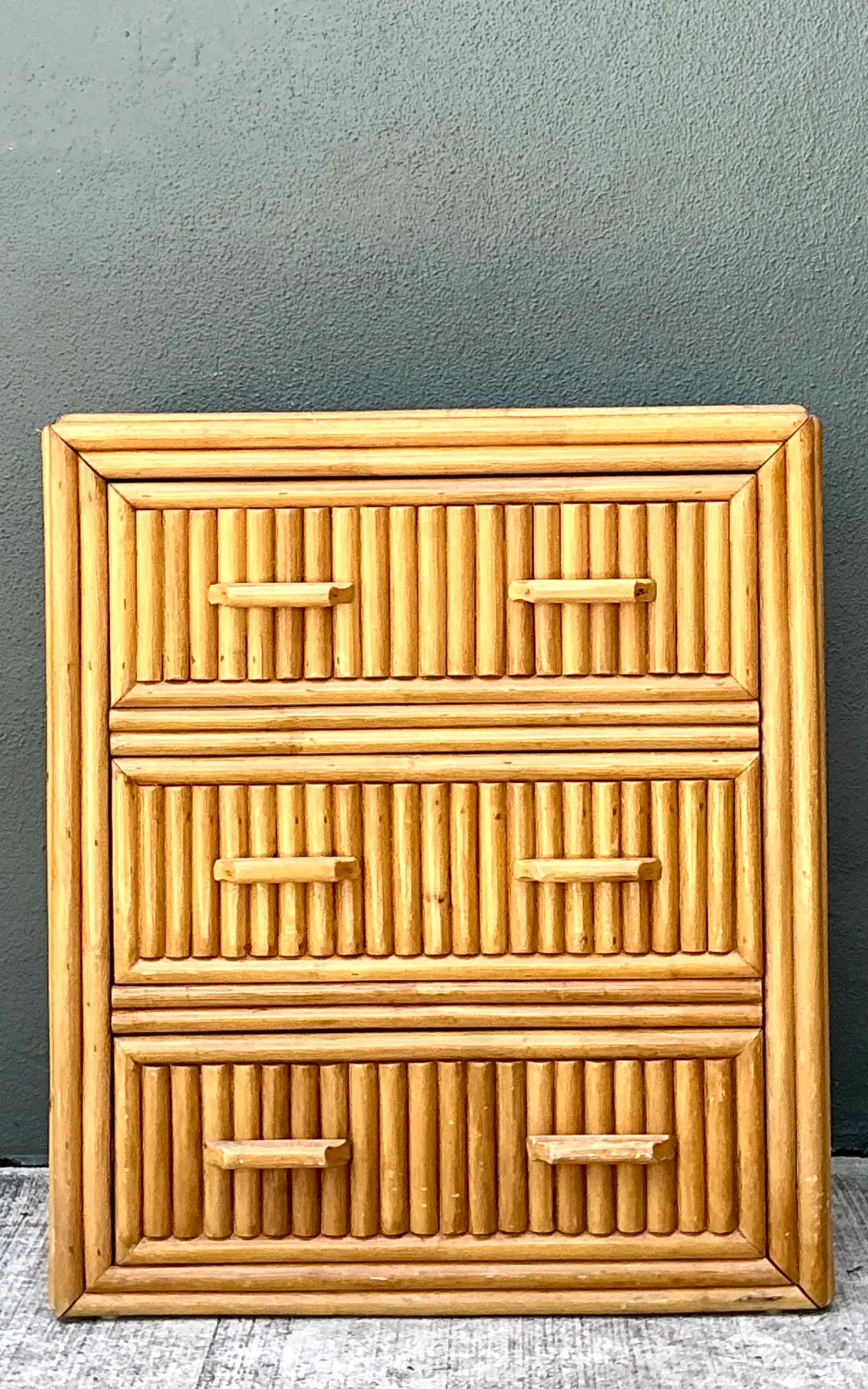 Vintage Rattan Three-Drawer Chest — additional photo 6