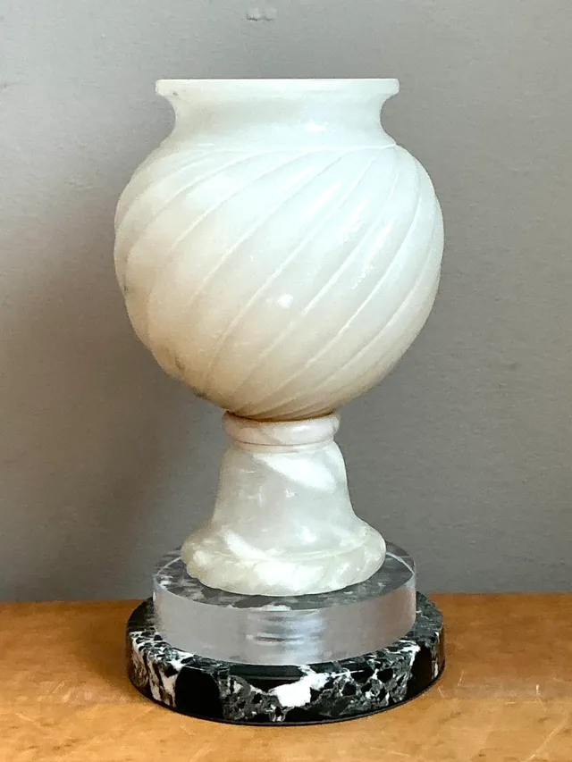 Vintage Alabaster Scorpion Bowl Lamp — additional photo 3