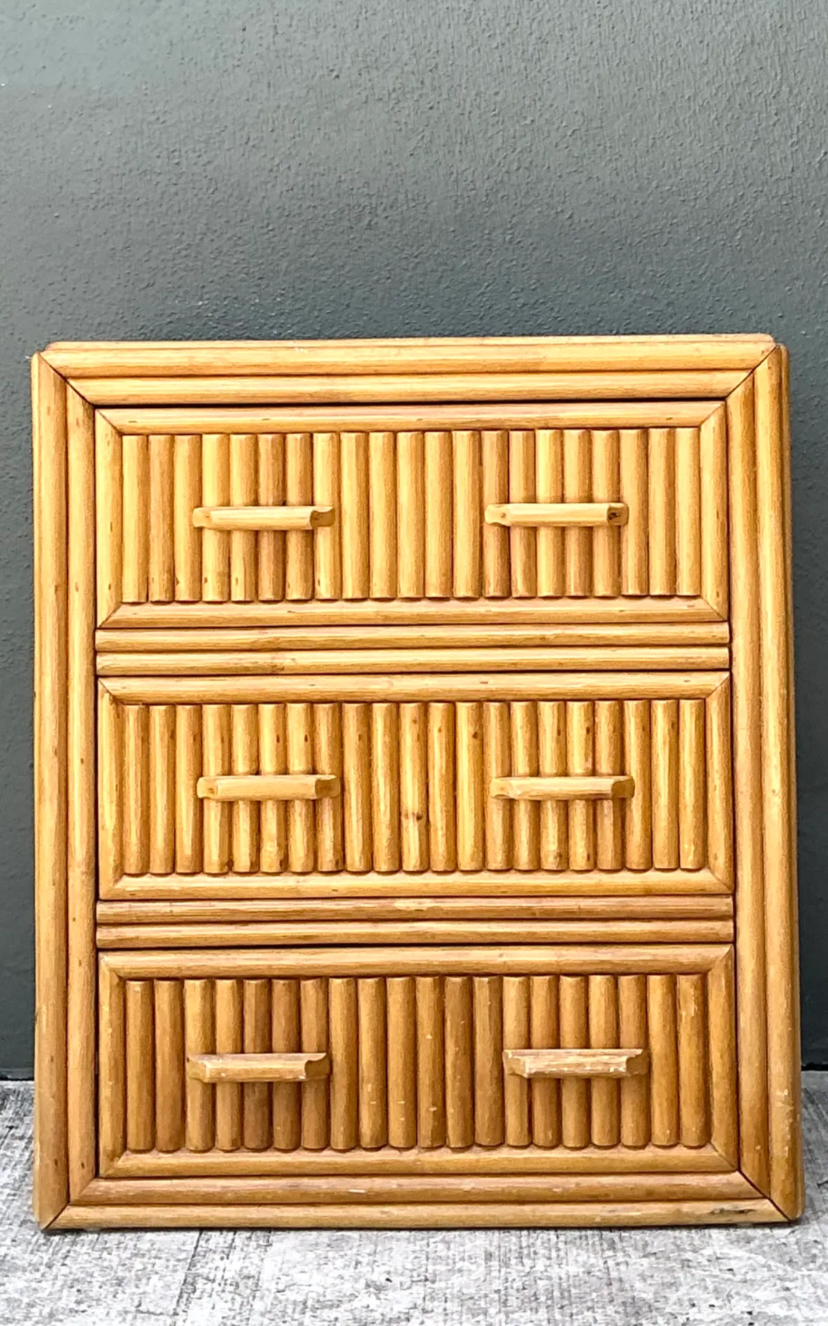 Vintage Rattan Three-Drawer Chest — additional photo 8