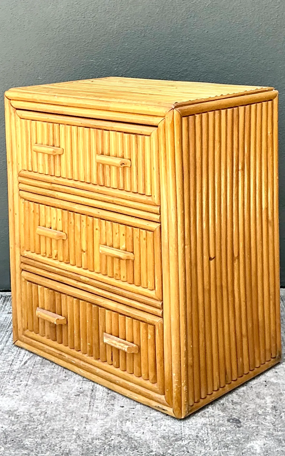 Vintage Rattan Three-Drawer Chest — additional photo 5