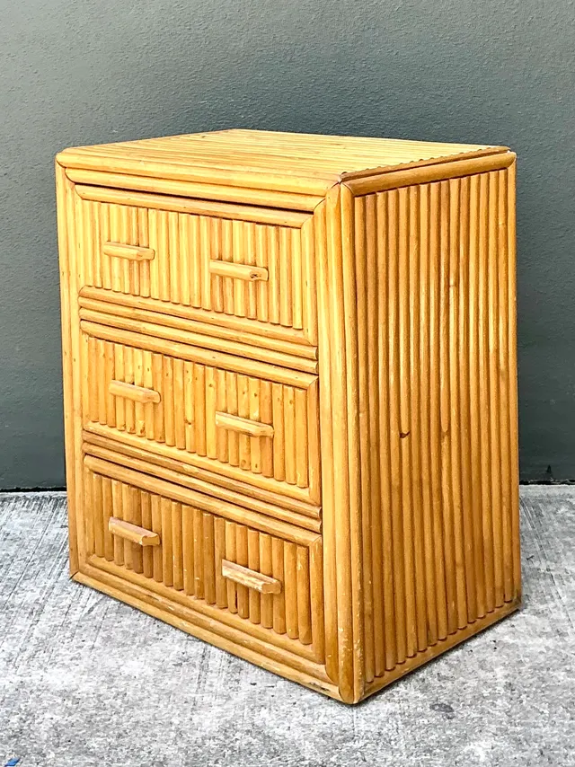 Vintage Rattan Three-Drawer Chest — additional photo 5