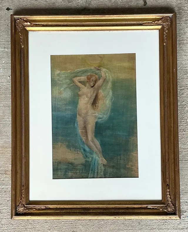 Vintage Original Nude Oil On Canvas — additional photo 6