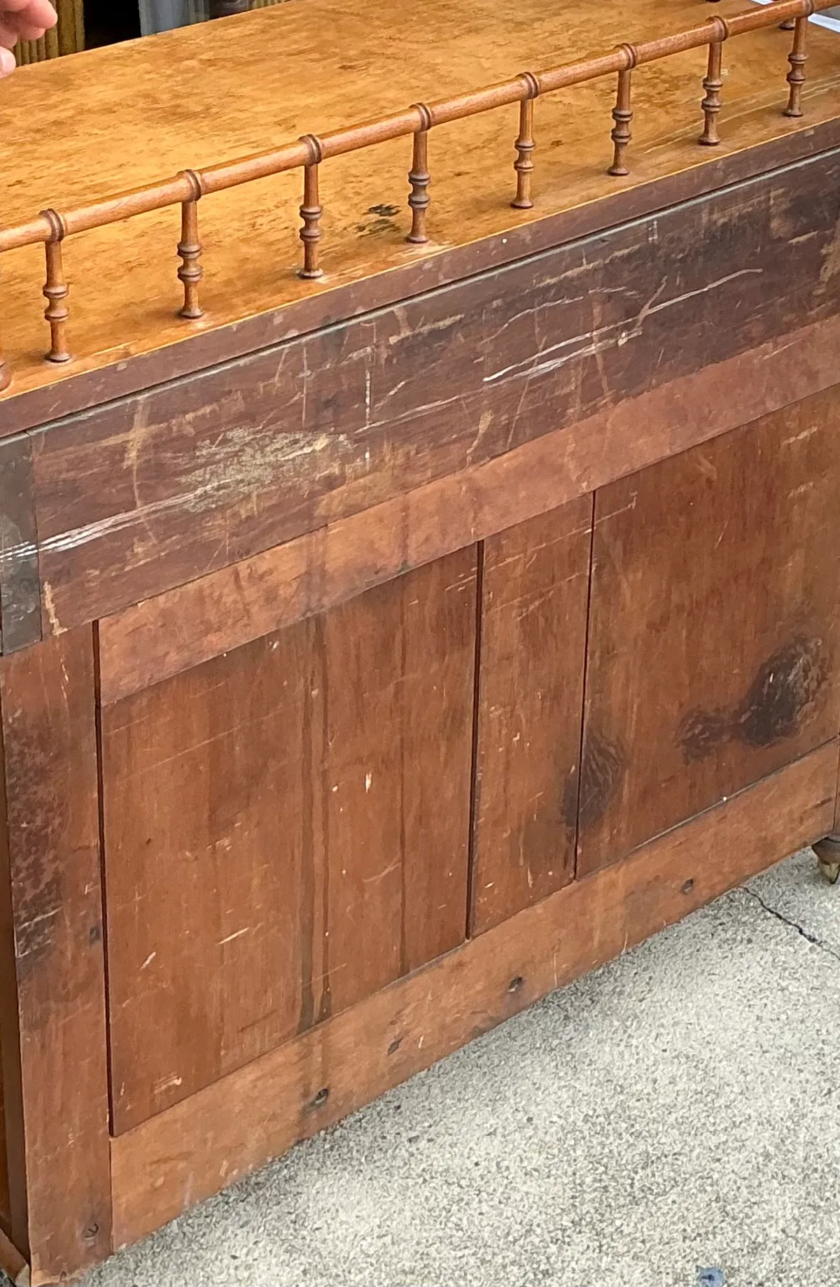 Vintage Carved Bamboo Wood Serving Cart — additional photo 6