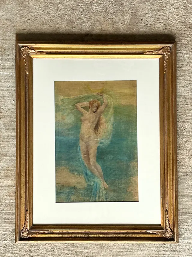 Vintage Original Nude Oil On Canvas — additional photo 3