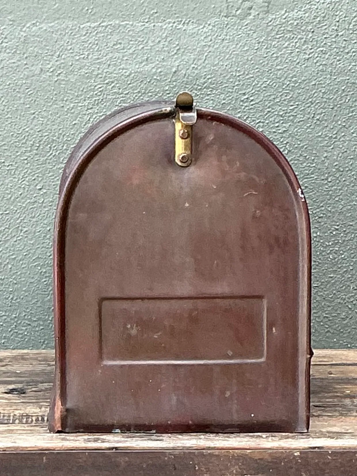 Vintage Monumental Copper Mailbox with Flag — additional photo 7