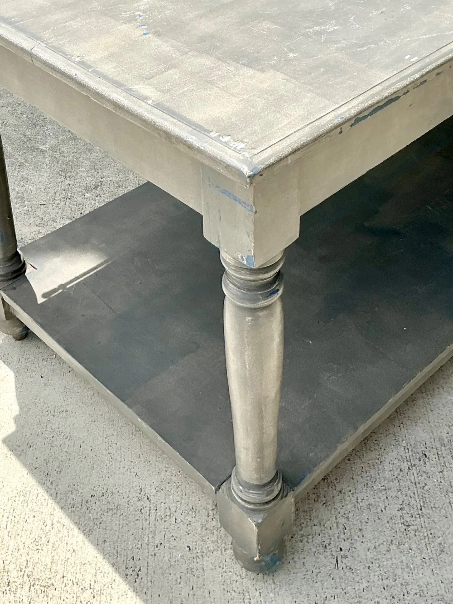 Monumental Vintage Rustic Wooden Farm Table — additional photo 1
