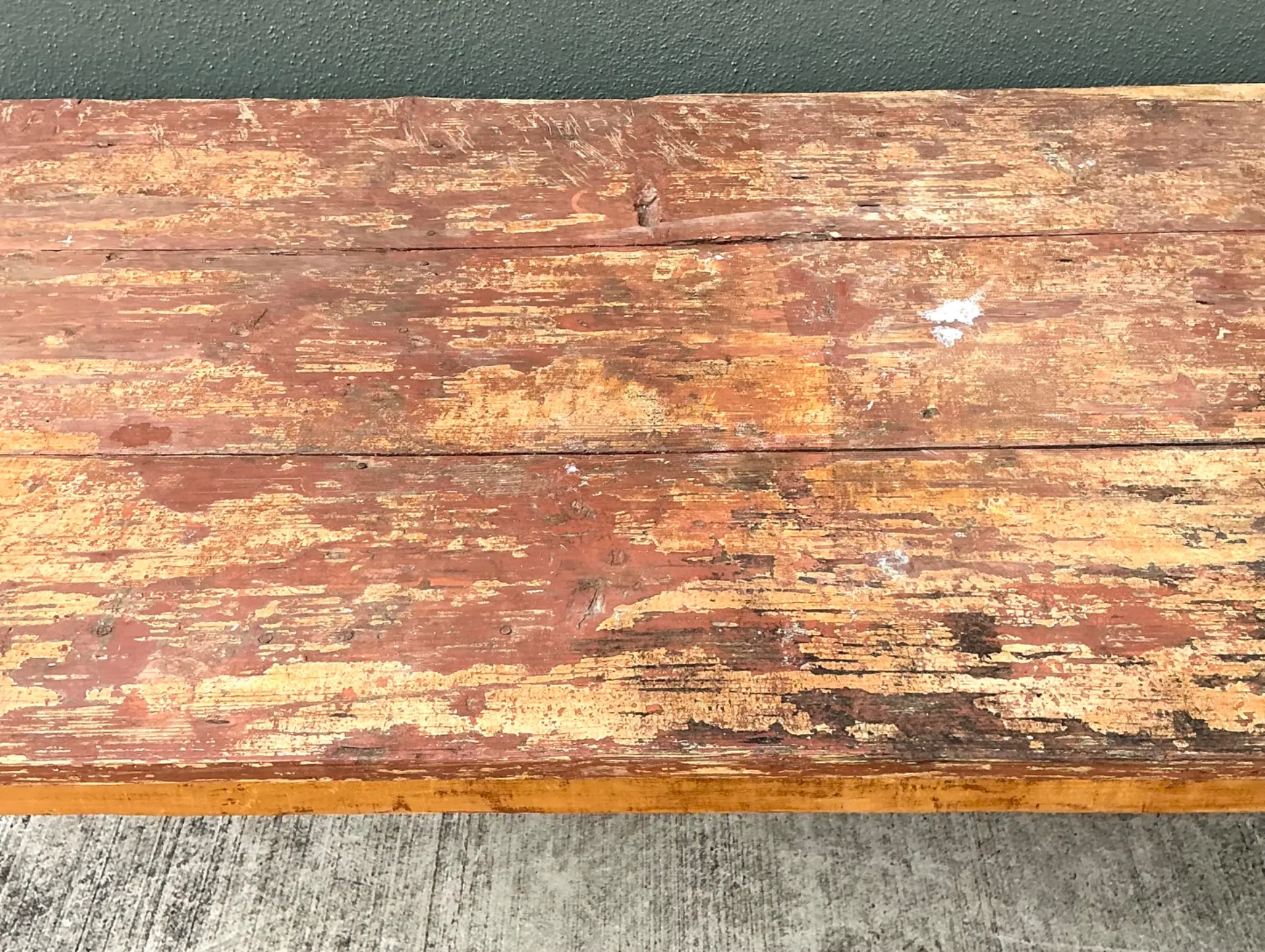 Vintage Belgian Monumental Rustic Wood Farm Table — additional photo 8
