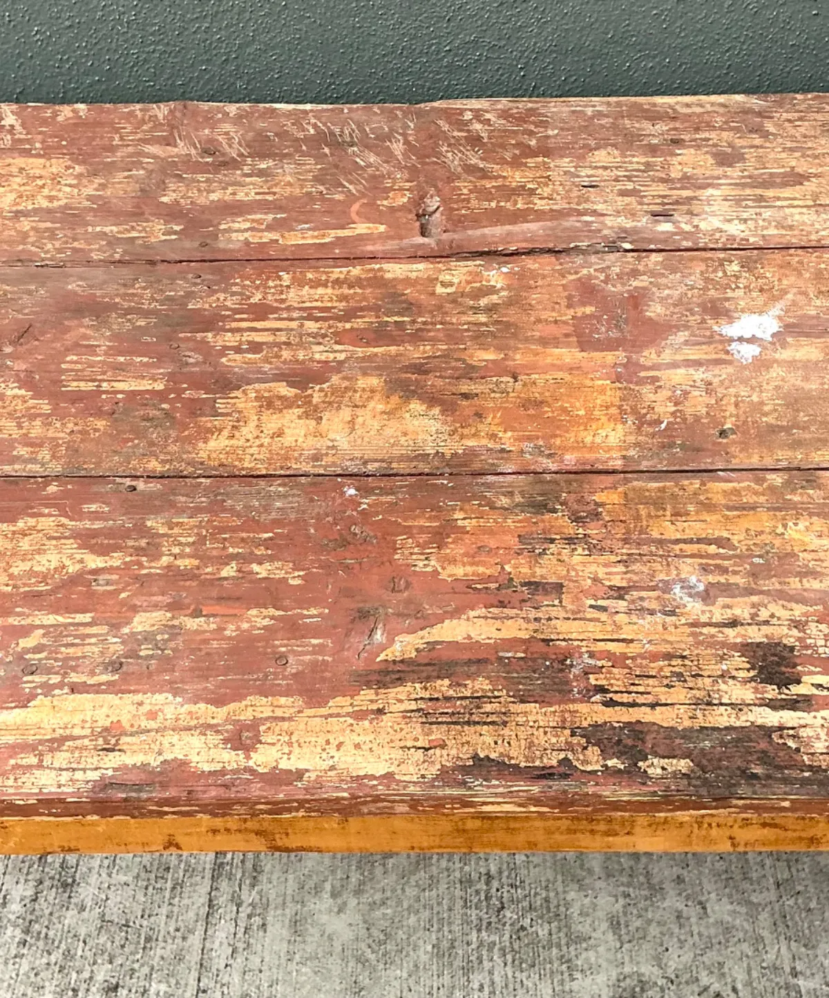 Vintage Belgian Monumental Rustic Wood Farm Table — additional photo 8