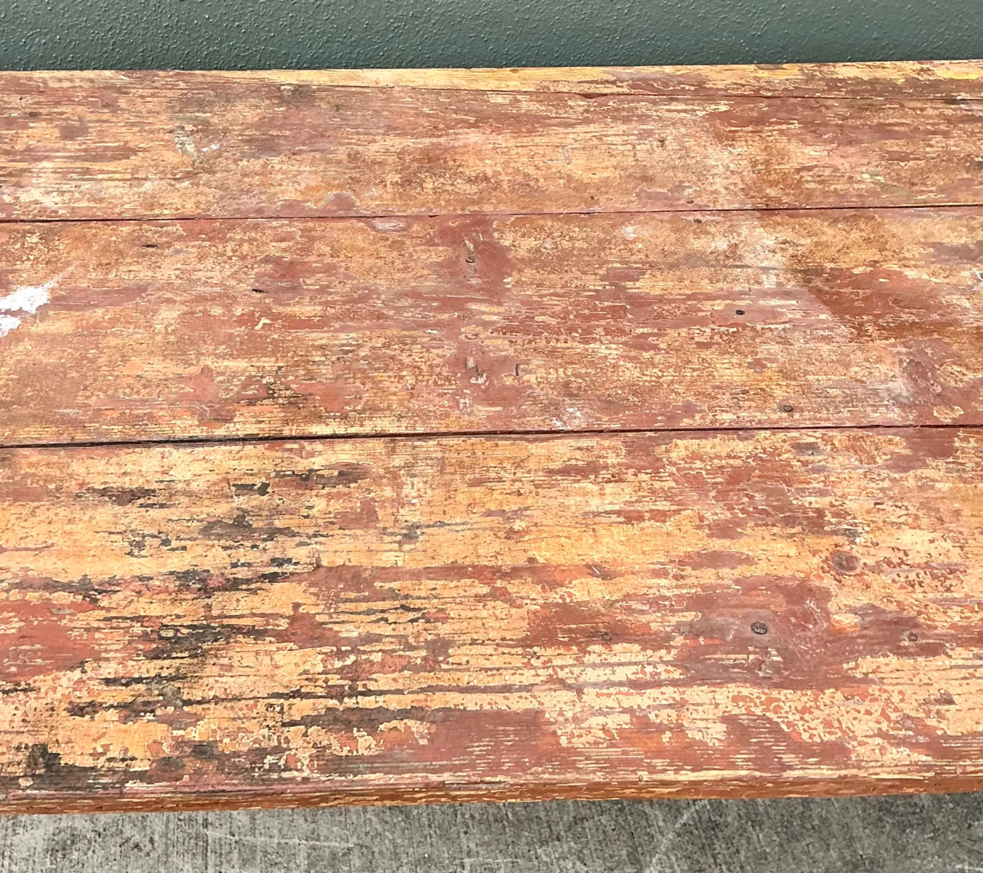 Vintage Belgian Monumental Rustic Wood Farm Table — additional photo 2