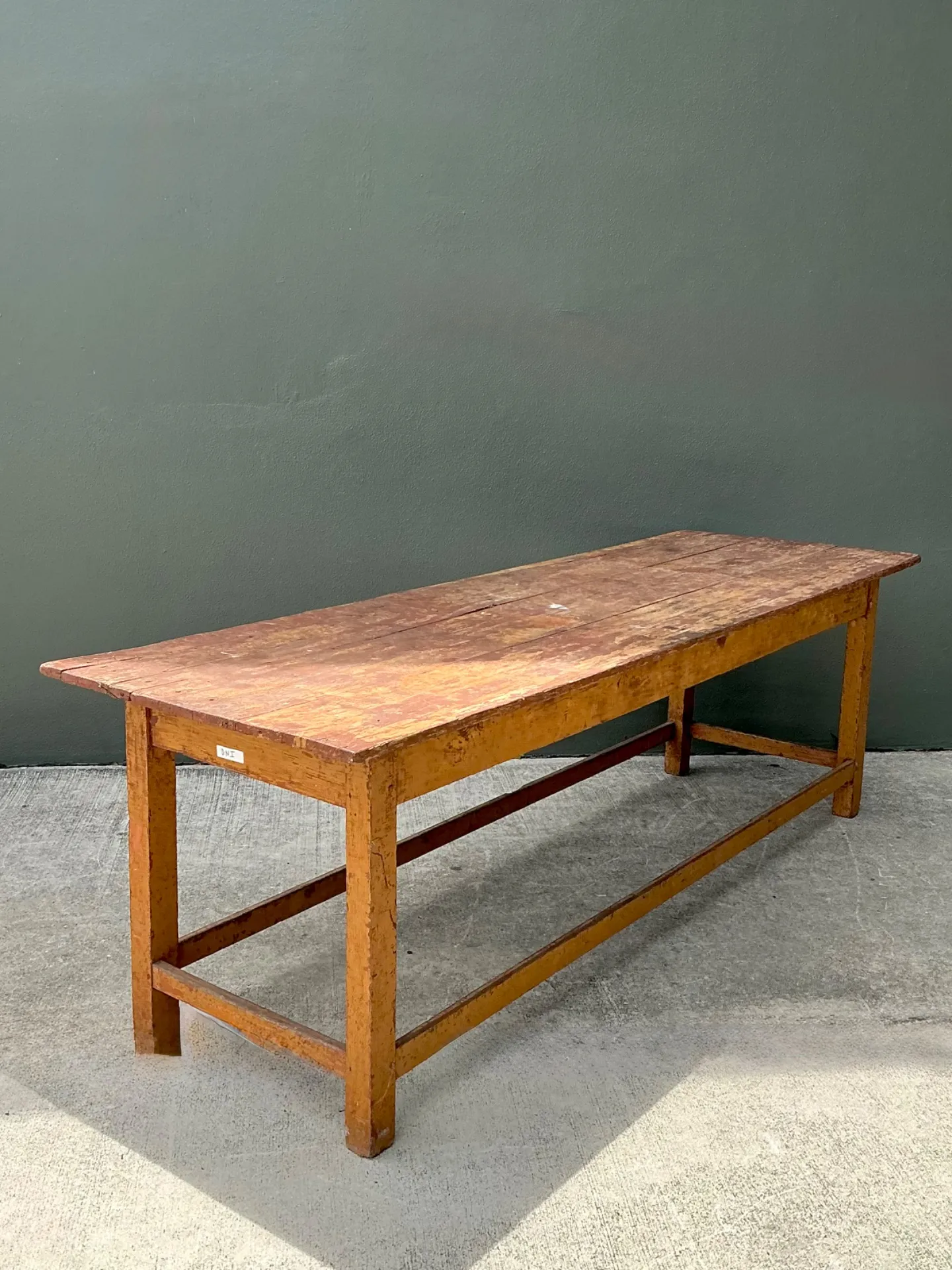 Vintage Belgian Monumental Rustic Wood Farm Table — additional photo 3