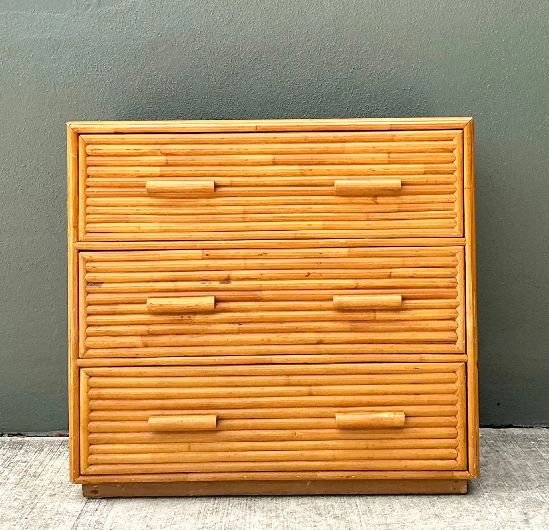 Vintage Bamboo Three-Drawer Chest — additional photo 7