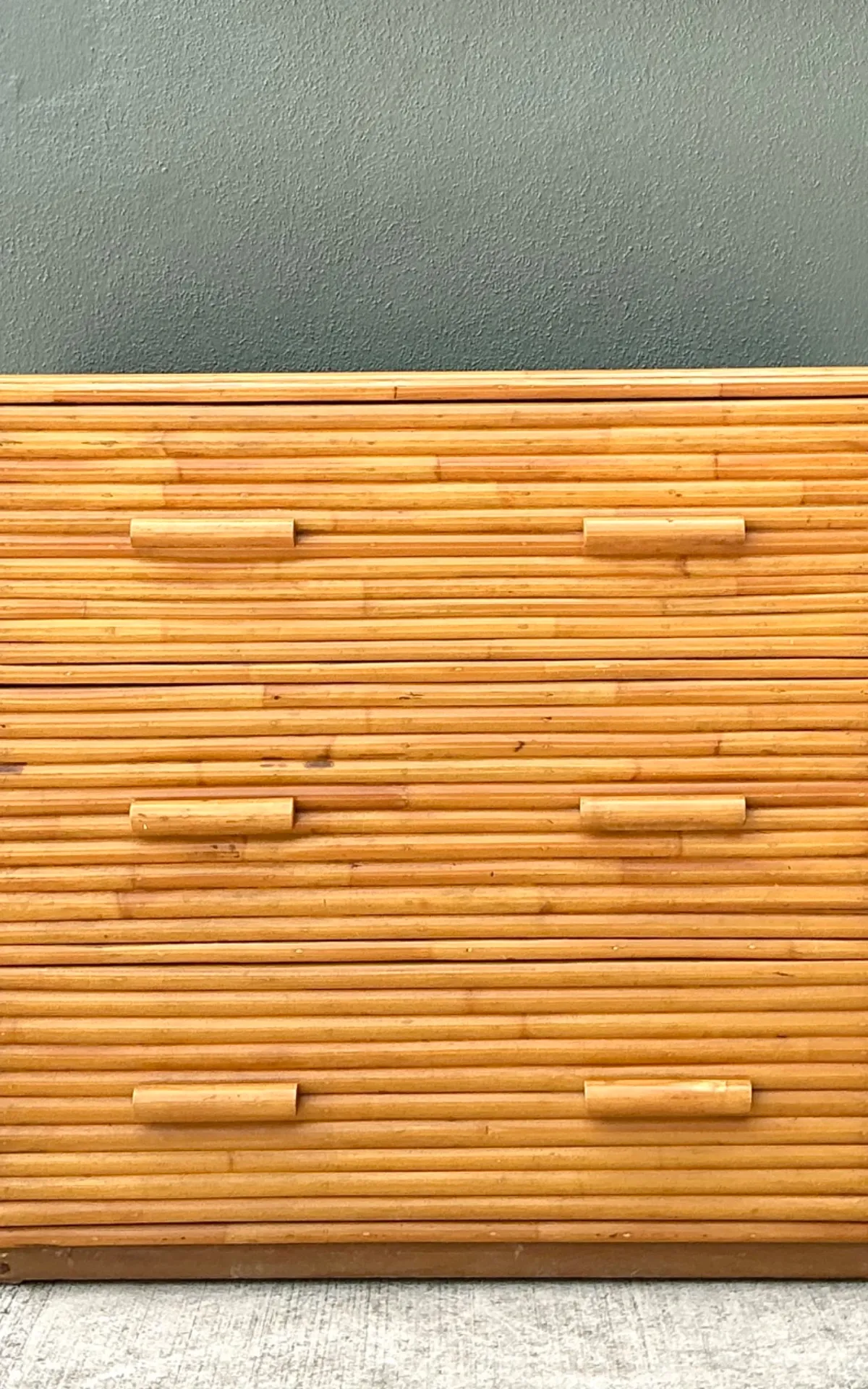 Vintage Bamboo Three-Drawer Chest — additional photo 2