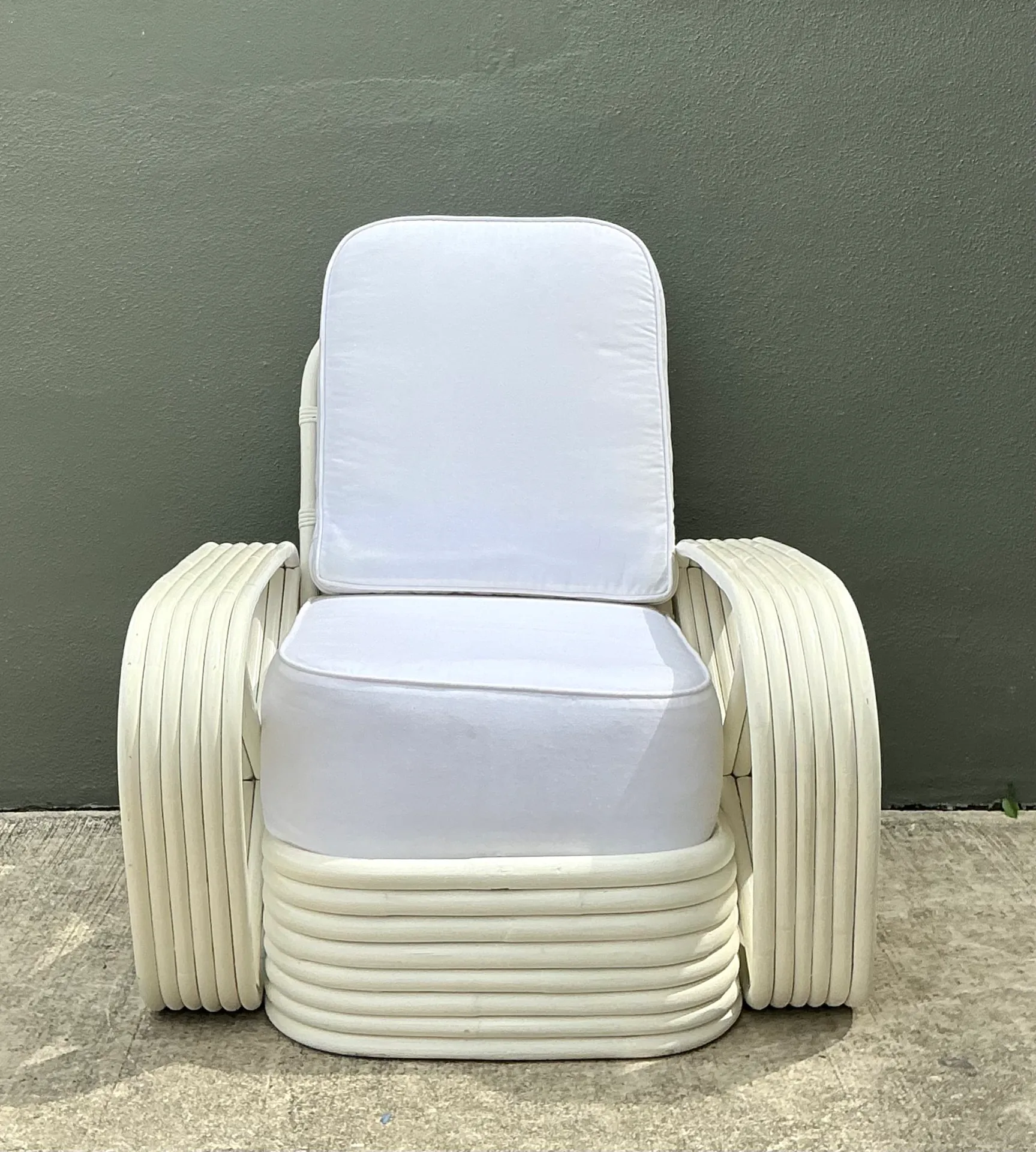 Vintage Paul Frankl Six Strand Rattan Lounge Chair — additional photo 6