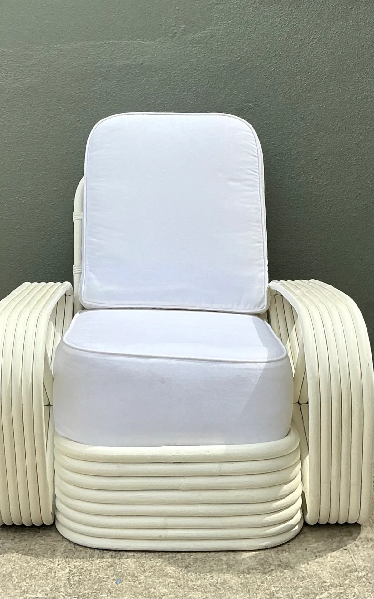 Vintage Paul Frankl Six Strand Rattan Lounge Chair — additional photo 6