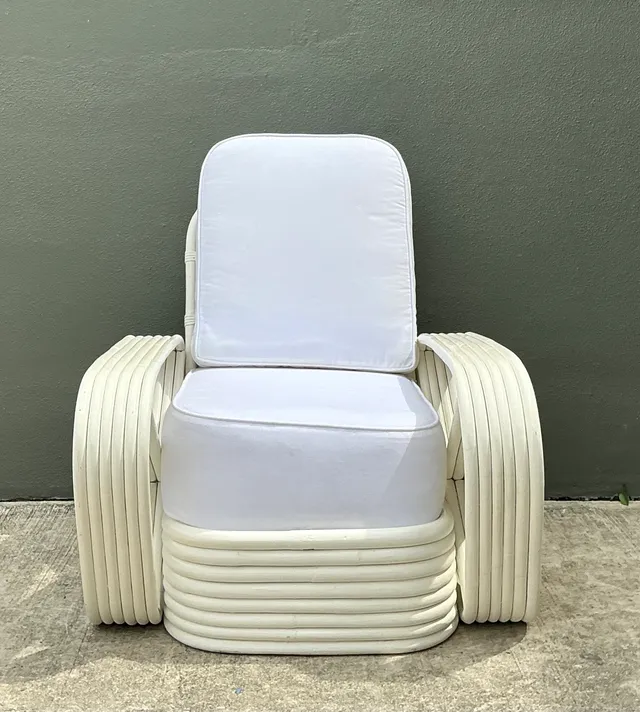 Vintage Paul Frankl Six Strand Rattan Lounge Chair — additional photo 6
