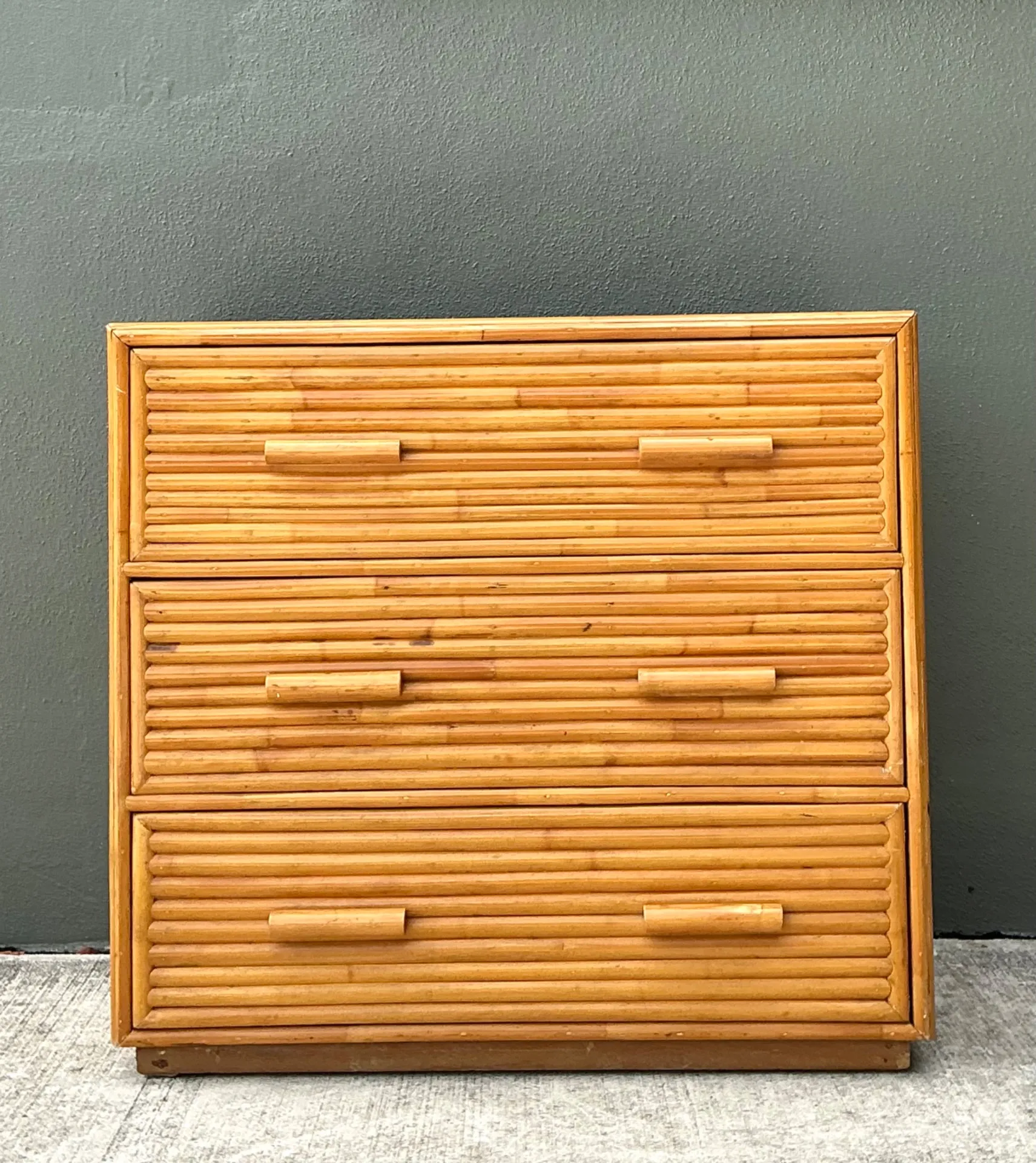 Vintage Bamboo Three-Drawer Chest — additional photo 5