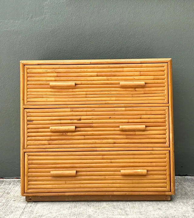 Vintage Bamboo Three-Drawer Chest — additional photo 5