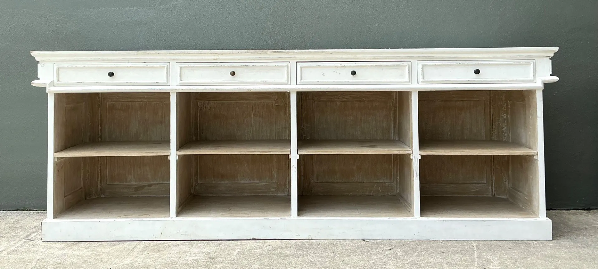 Vintage Architectural Distressed Wood Display Counter — additional photo 3