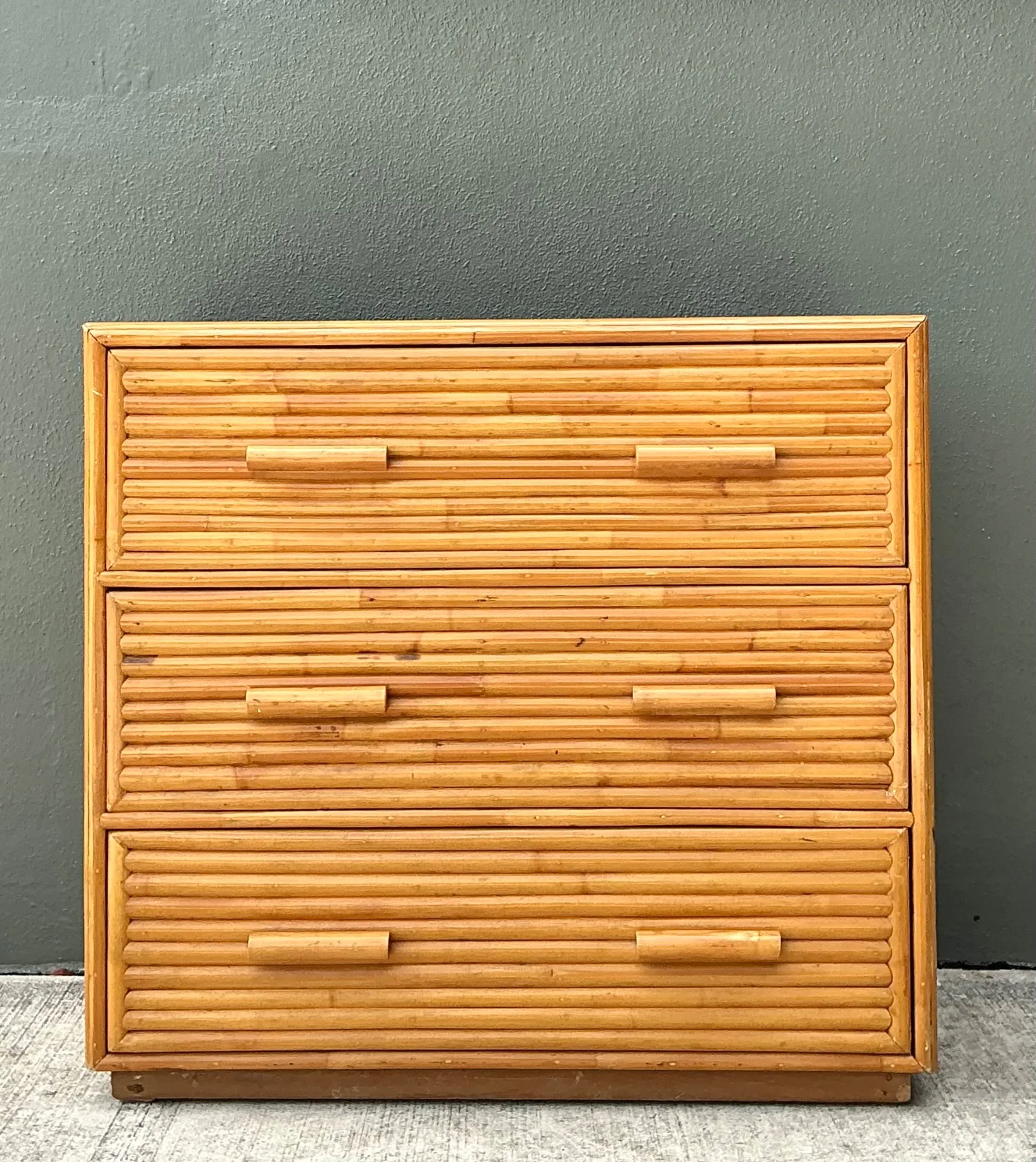 Vintage Bamboo Three-Drawer Chest — additional photo 6