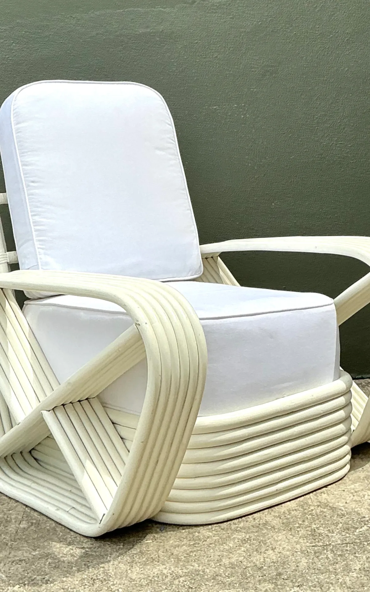 Vintage Paul Frankl Six Strand Rattan Lounge Chair — additional photo 8