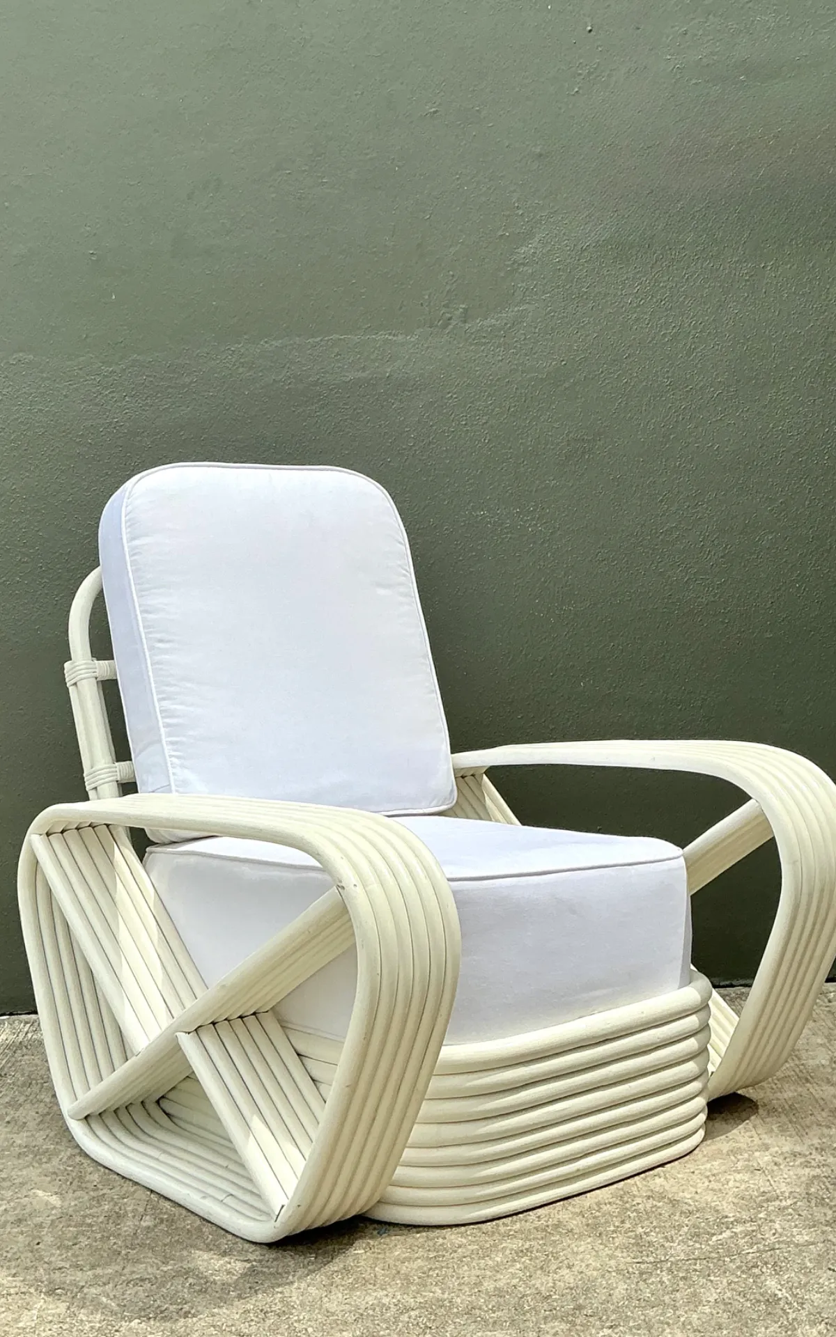 Vintage Paul Frankl Six Strand Rattan Lounge Chair — additional photo 2