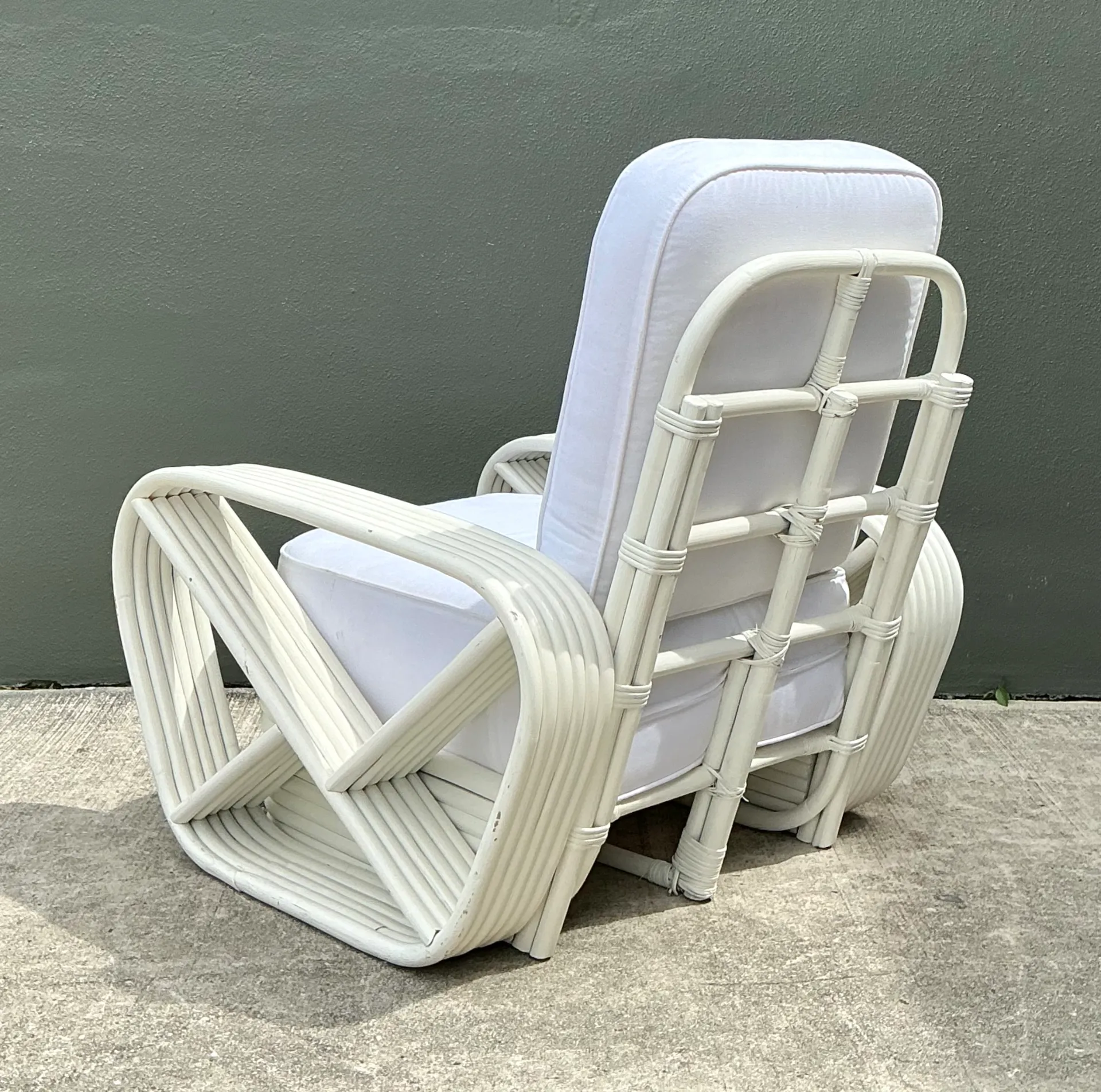 Vintage Paul Frankl Six Strand Rattan Lounge Chair — additional photo 3