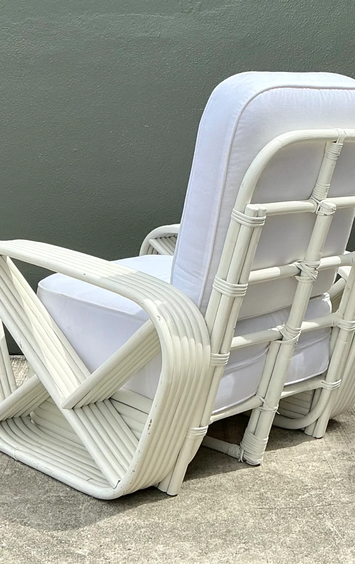 Vintage Paul Frankl Six Strand Rattan Lounge Chair — additional photo 3