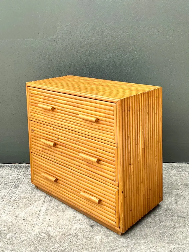 Vintage Bamboo Three-Drawer Chest — additional photo 3