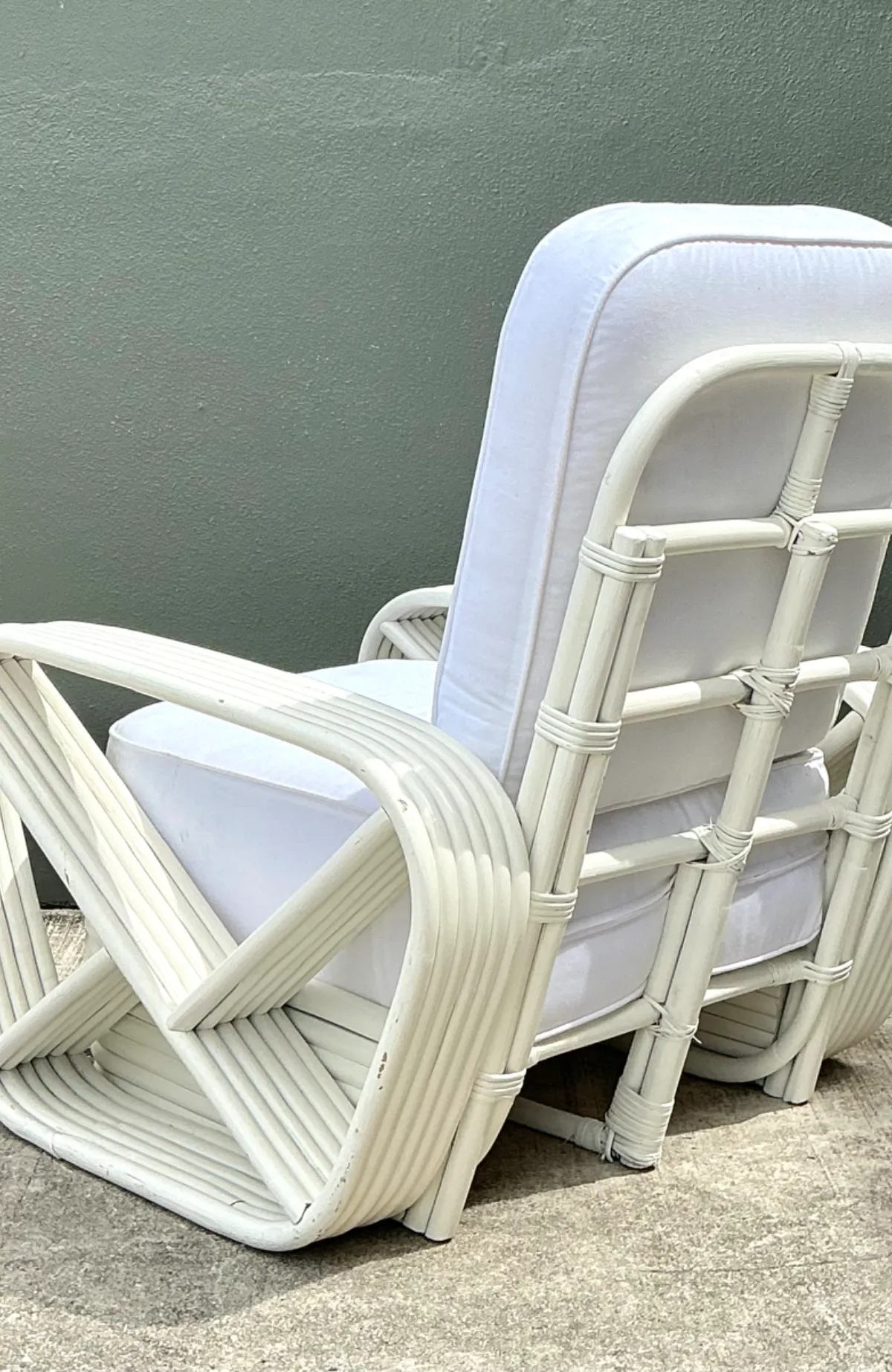 Vintage Paul Frankl Six Strand Rattan Lounge Chair — additional photo 7