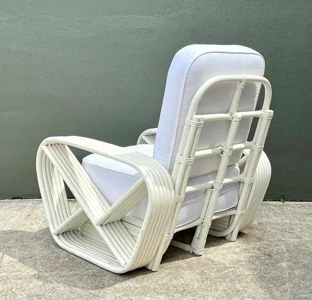 Vintage Paul Frankl Six Strand Rattan Lounge Chair — additional photo 7