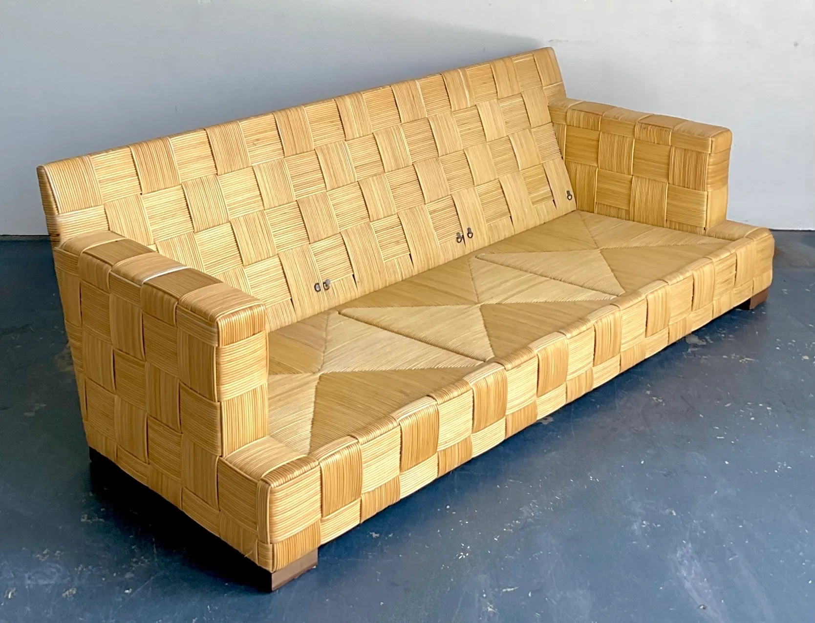 Vintage Donghia “Block Island” Woven Rattan Sofa — additional photo 2