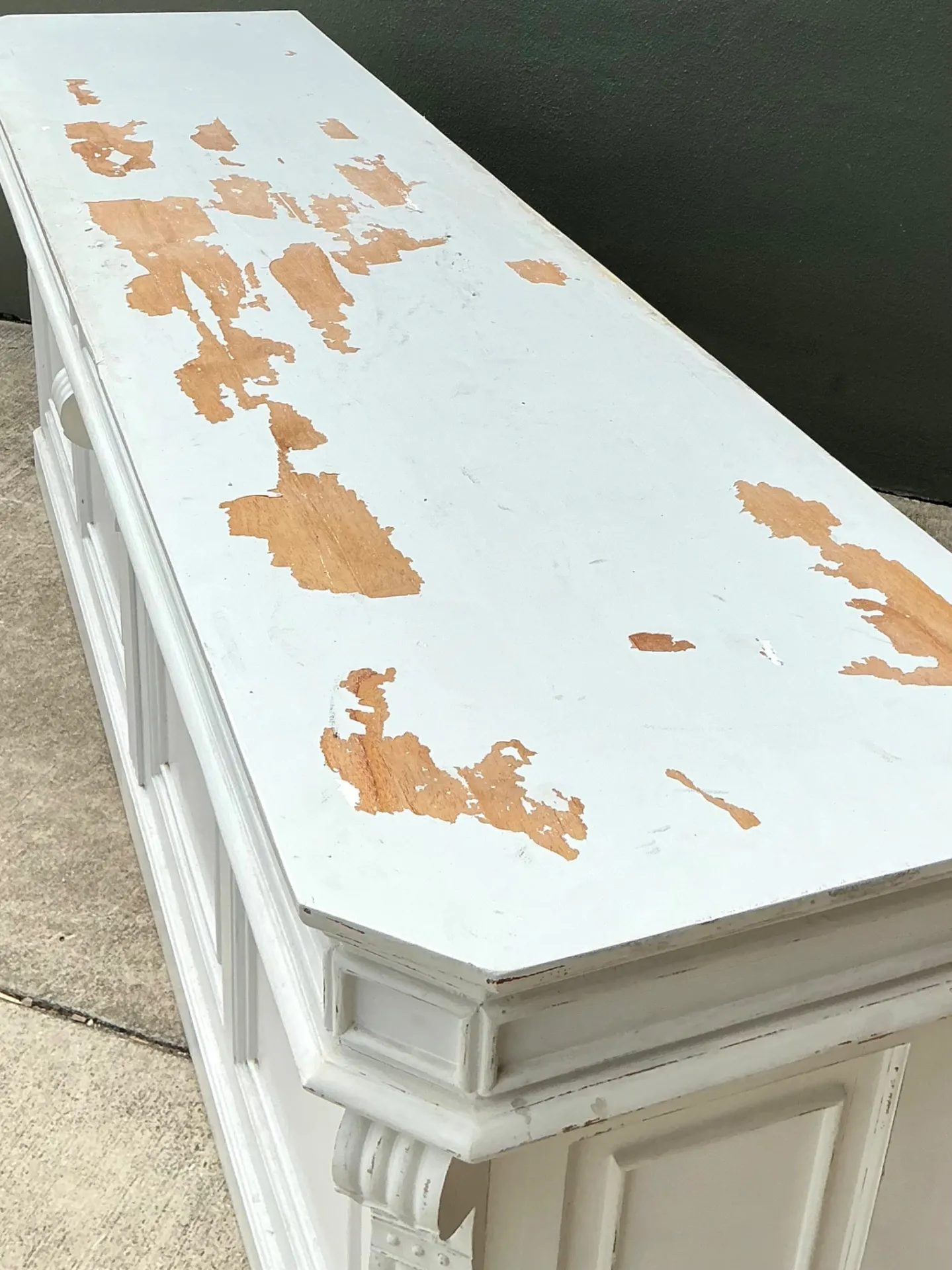 Vintage Architectural Distressed Wood Display Counter — additional photo 6