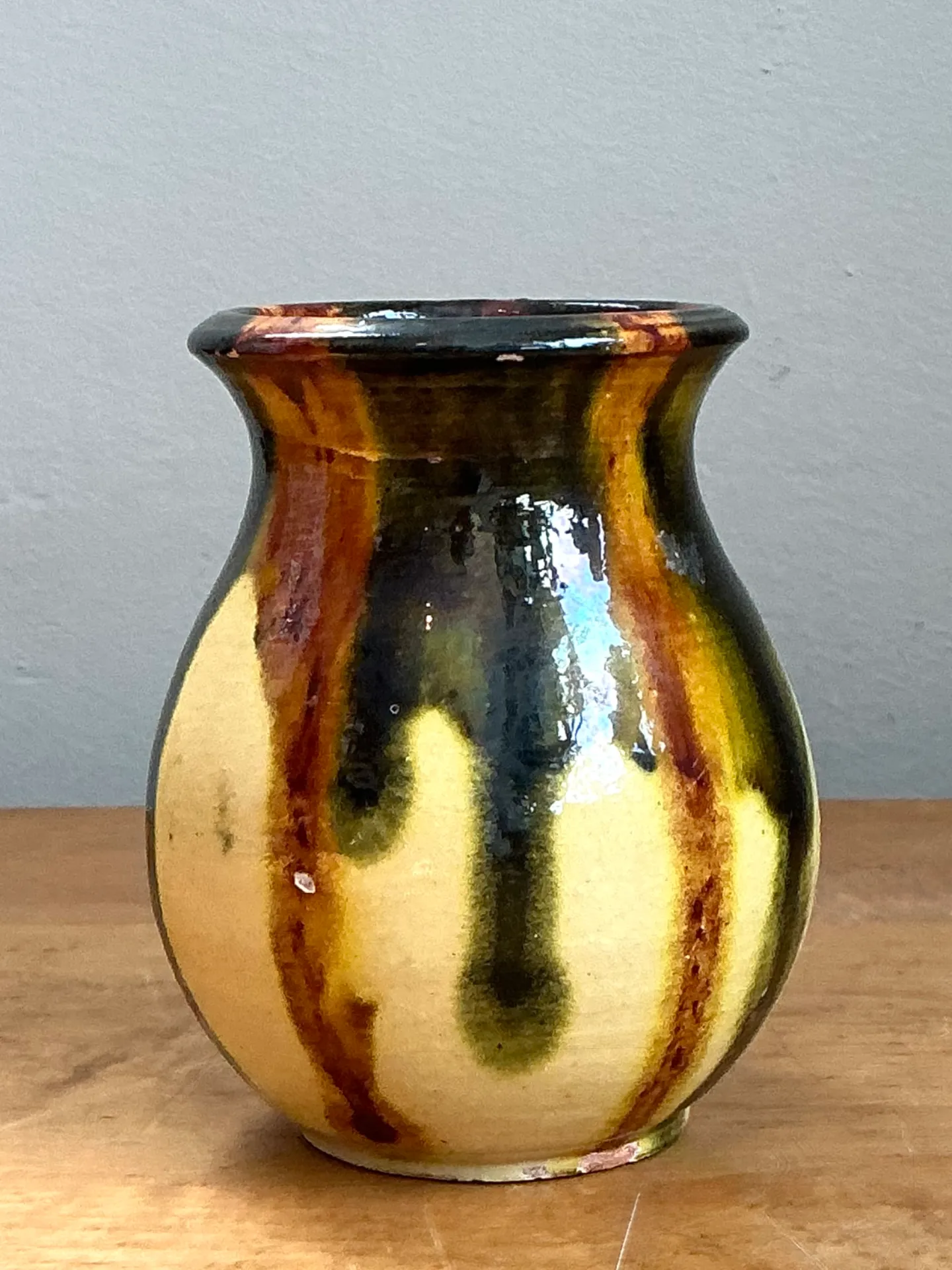 Vintage Drip Glaze Ceramic Vase — additional photo 1