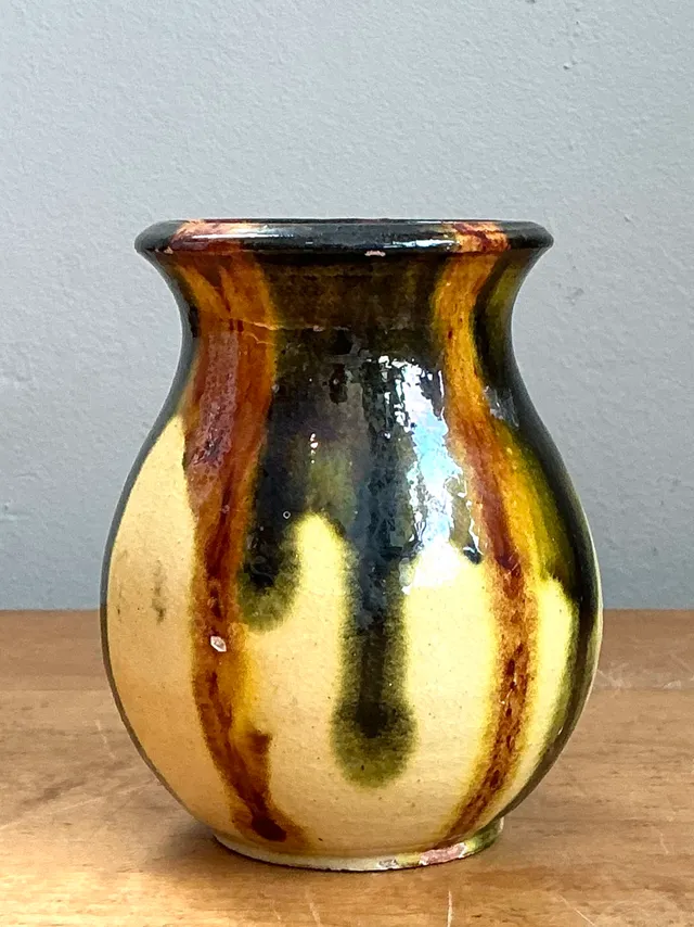 Vintage Drip Glaze Ceramic Vase — additional photo 4