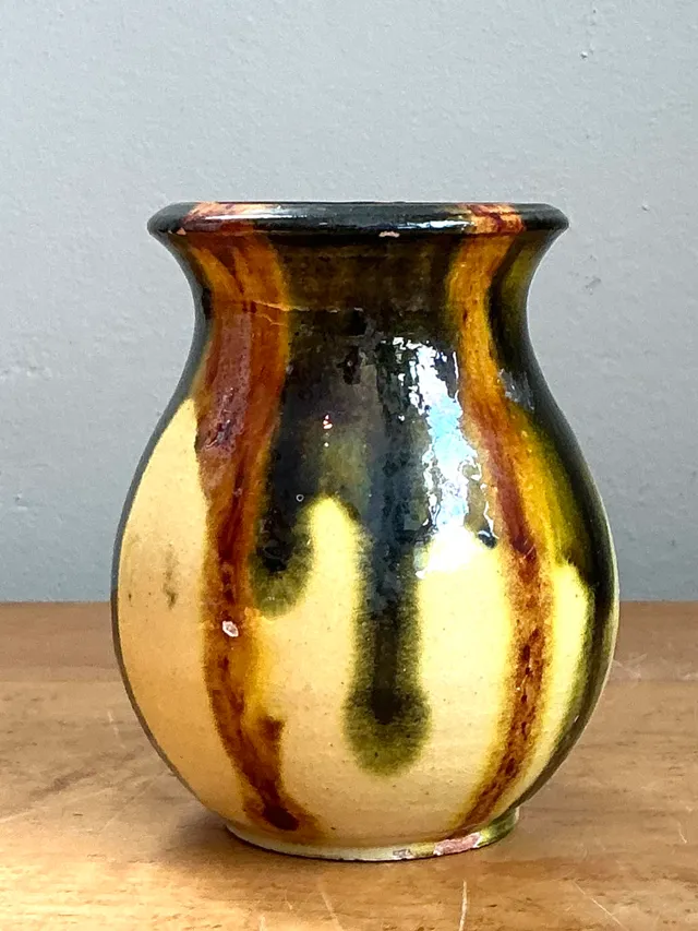 Vintage Drip Glaze Ceramic Vase — additional photo 7
