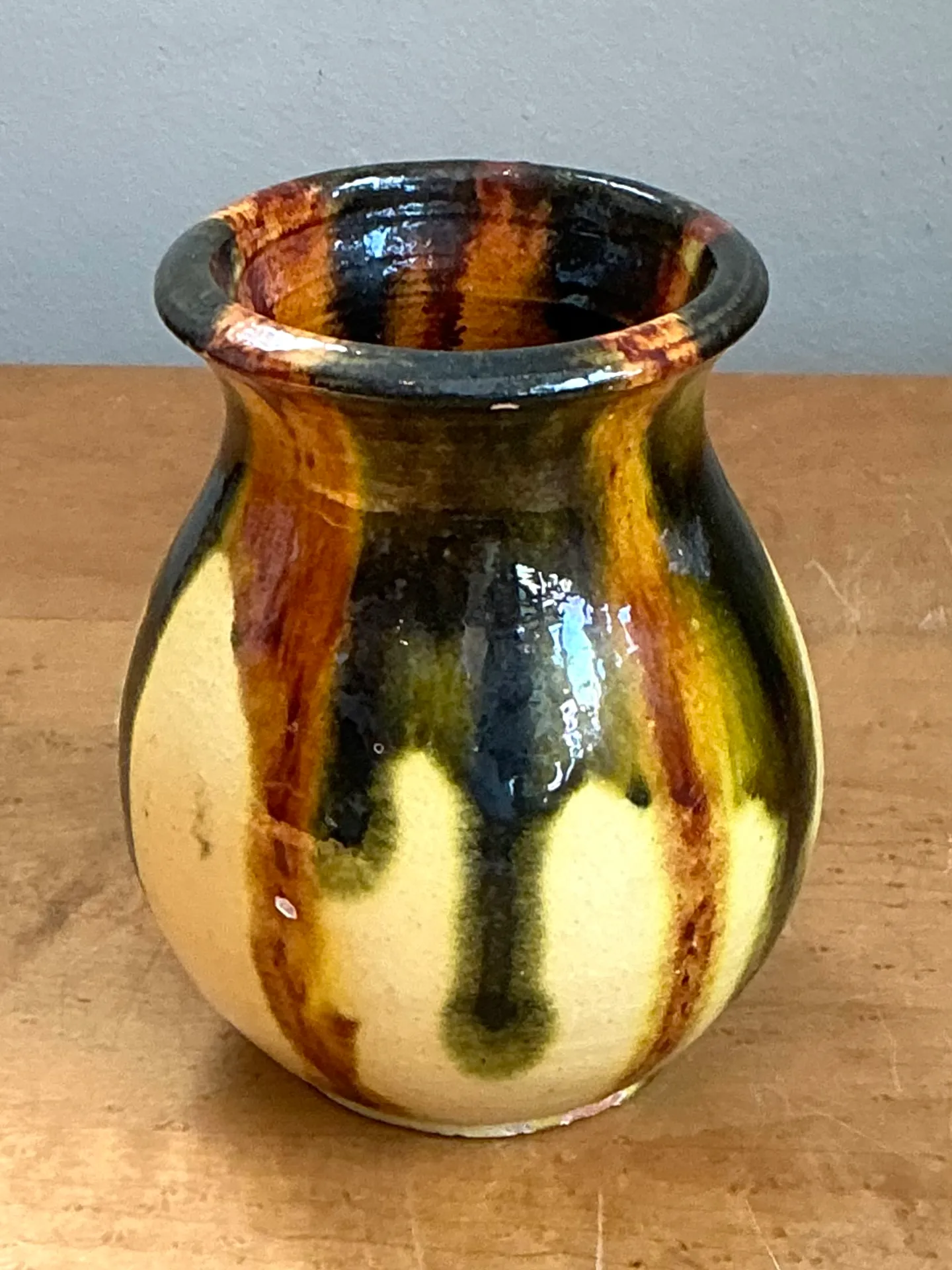 Vintage Drip Glaze Ceramic Vase — additional photo 3