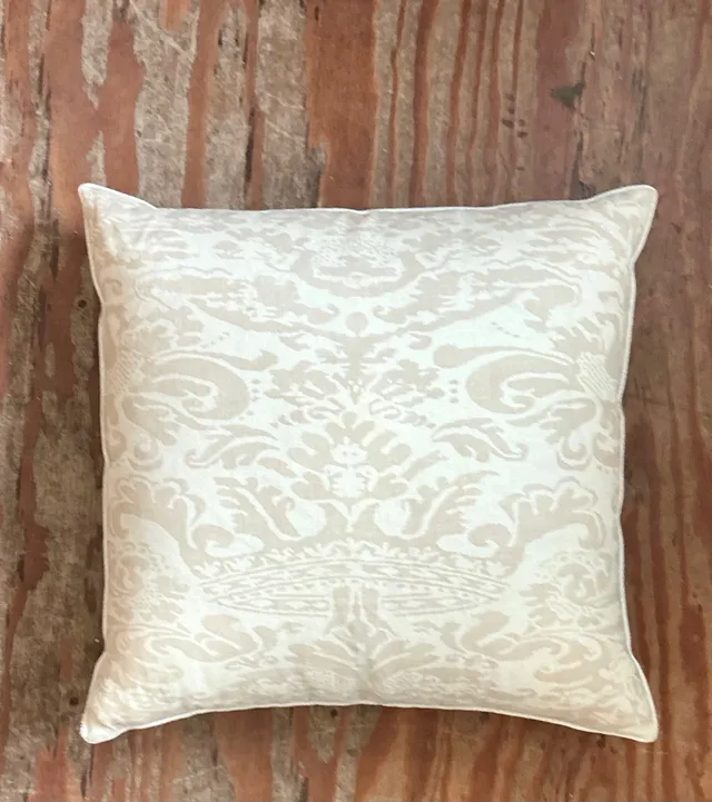 Vintage Quadrille “Bromante” Tinted Linen Throw Pillow — additional photo 2
