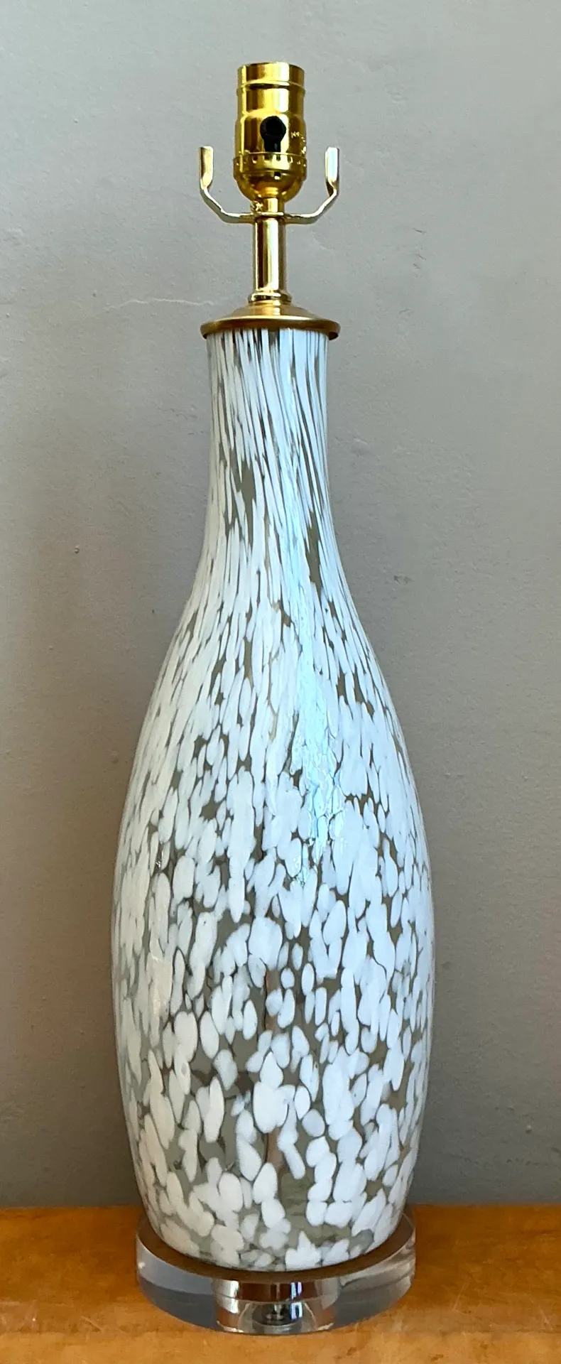 Vintage Speckled Glass Table Lamp — additional photo 8