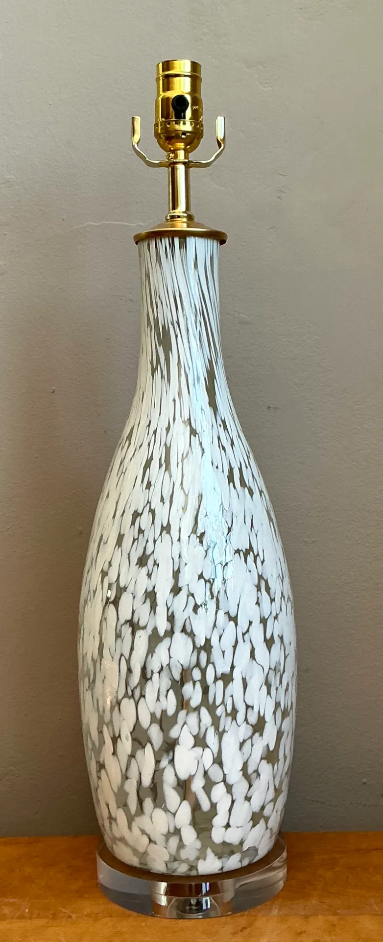 Vintage Speckled Glass Table Lamp — additional photo 7