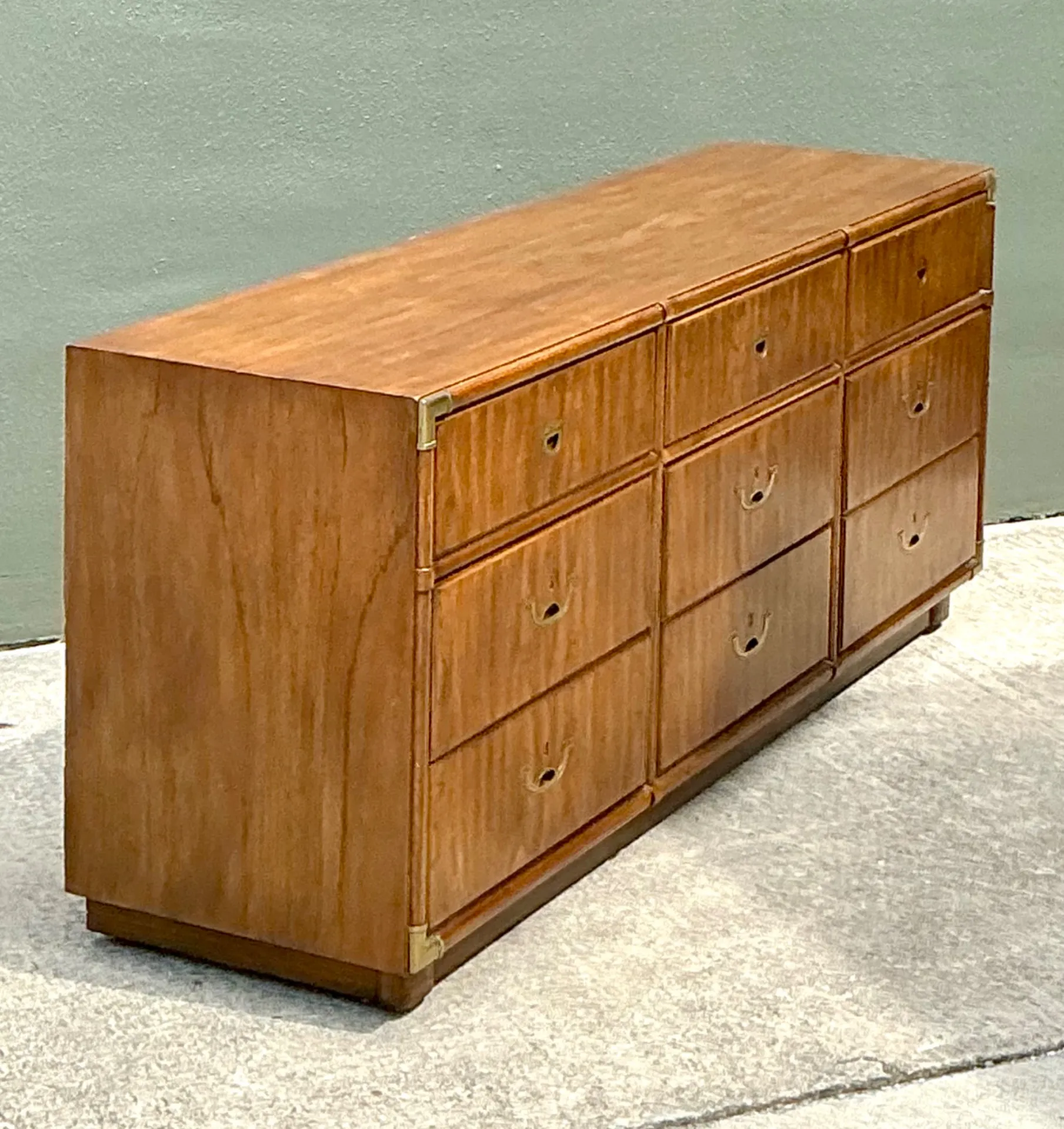 Vintage Drexel Wood and Brass Campaign Dresser — additional photo 6