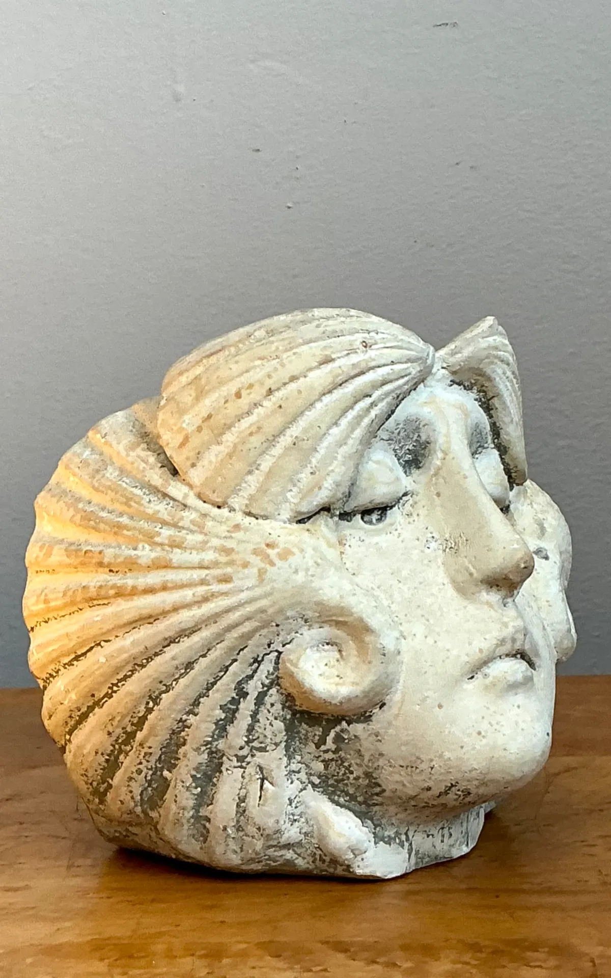 Vintage Sculptural Stoneware Face Planter — additional photo 7