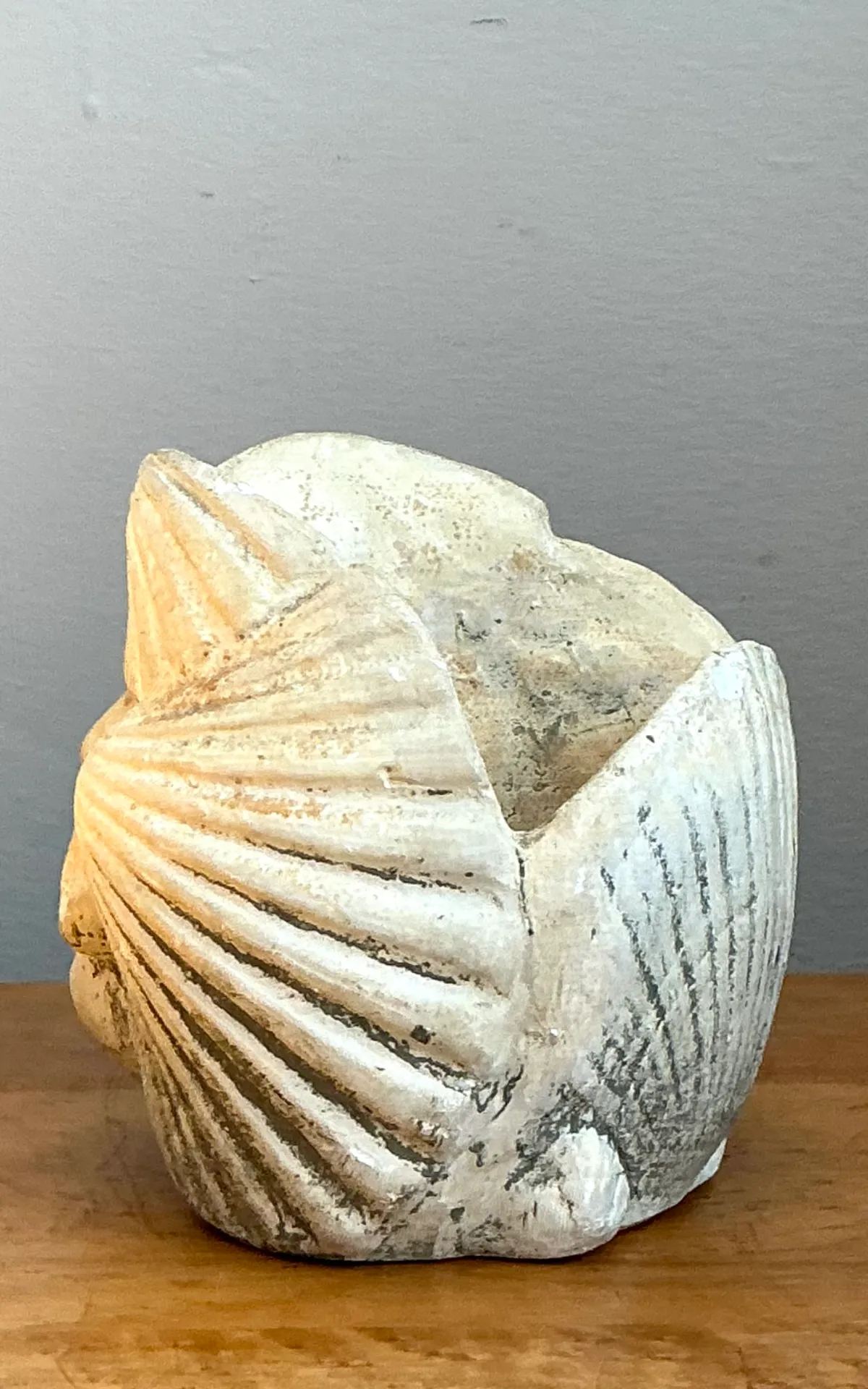 Vintage Sculptural Stoneware Face Planter — additional photo 3
