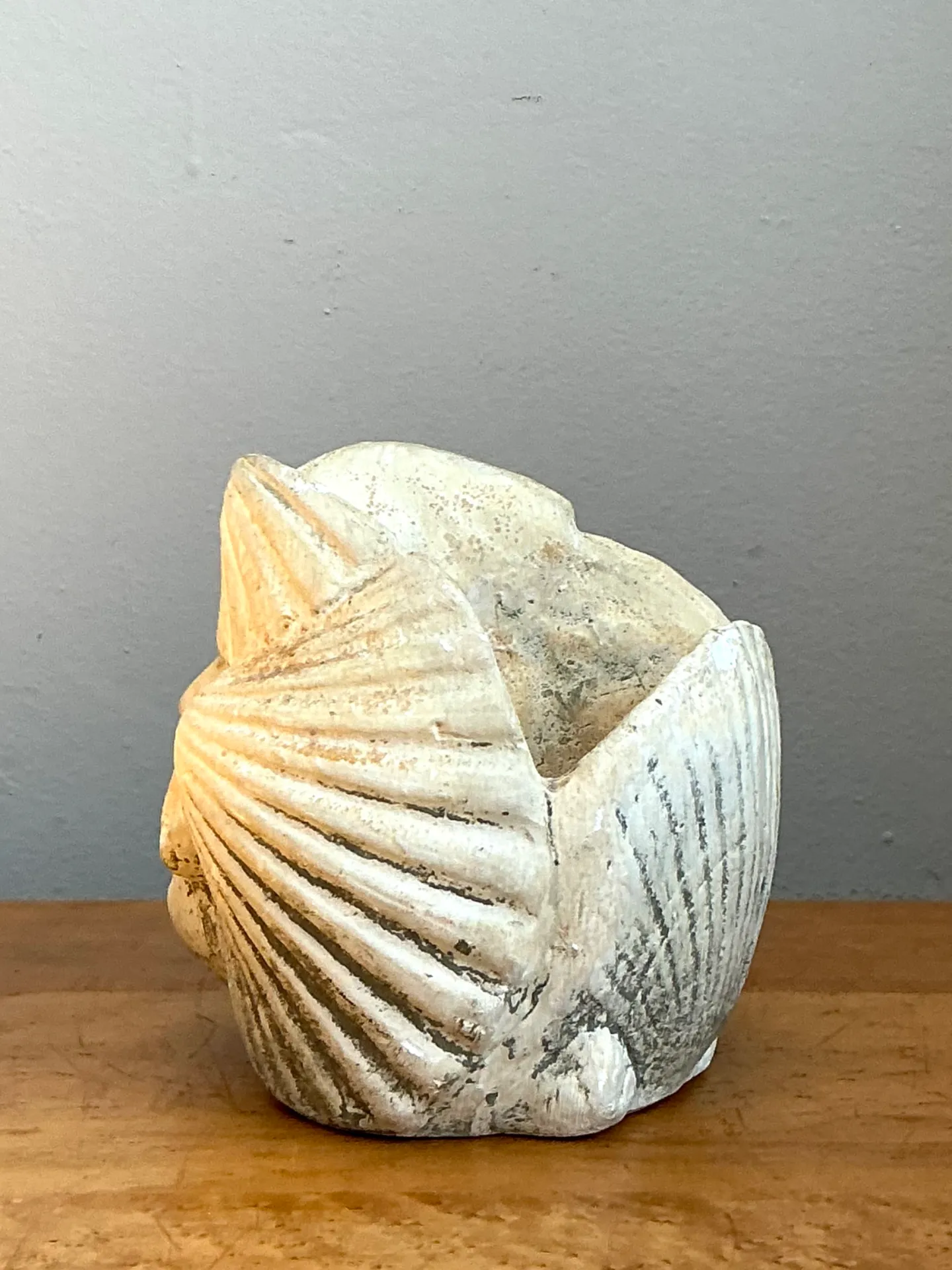 Vintage Sculptural Stoneware Face Planter — additional photo 4