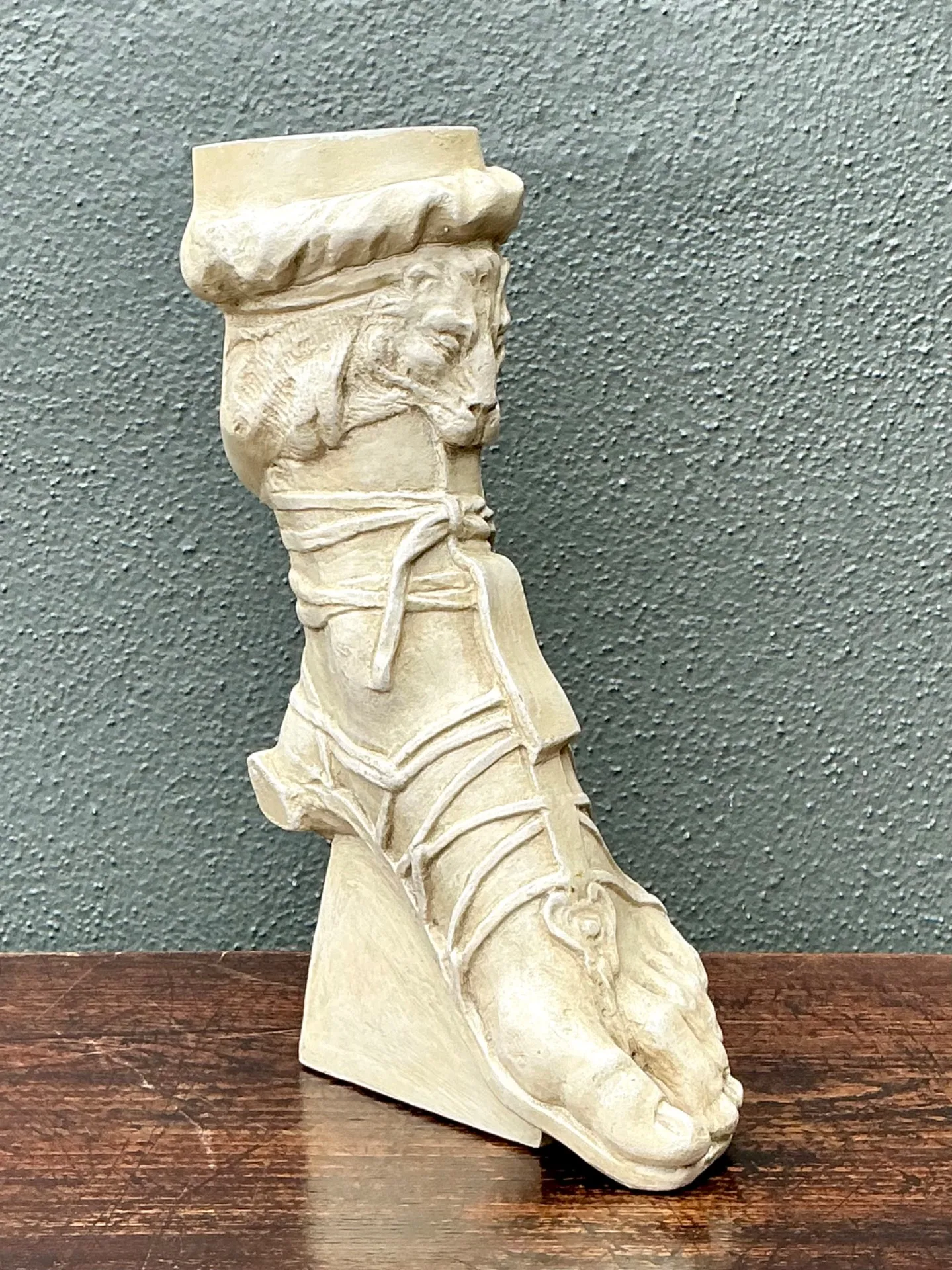 Vintage Plaster Roman Foot Sculpture — additional photo 3