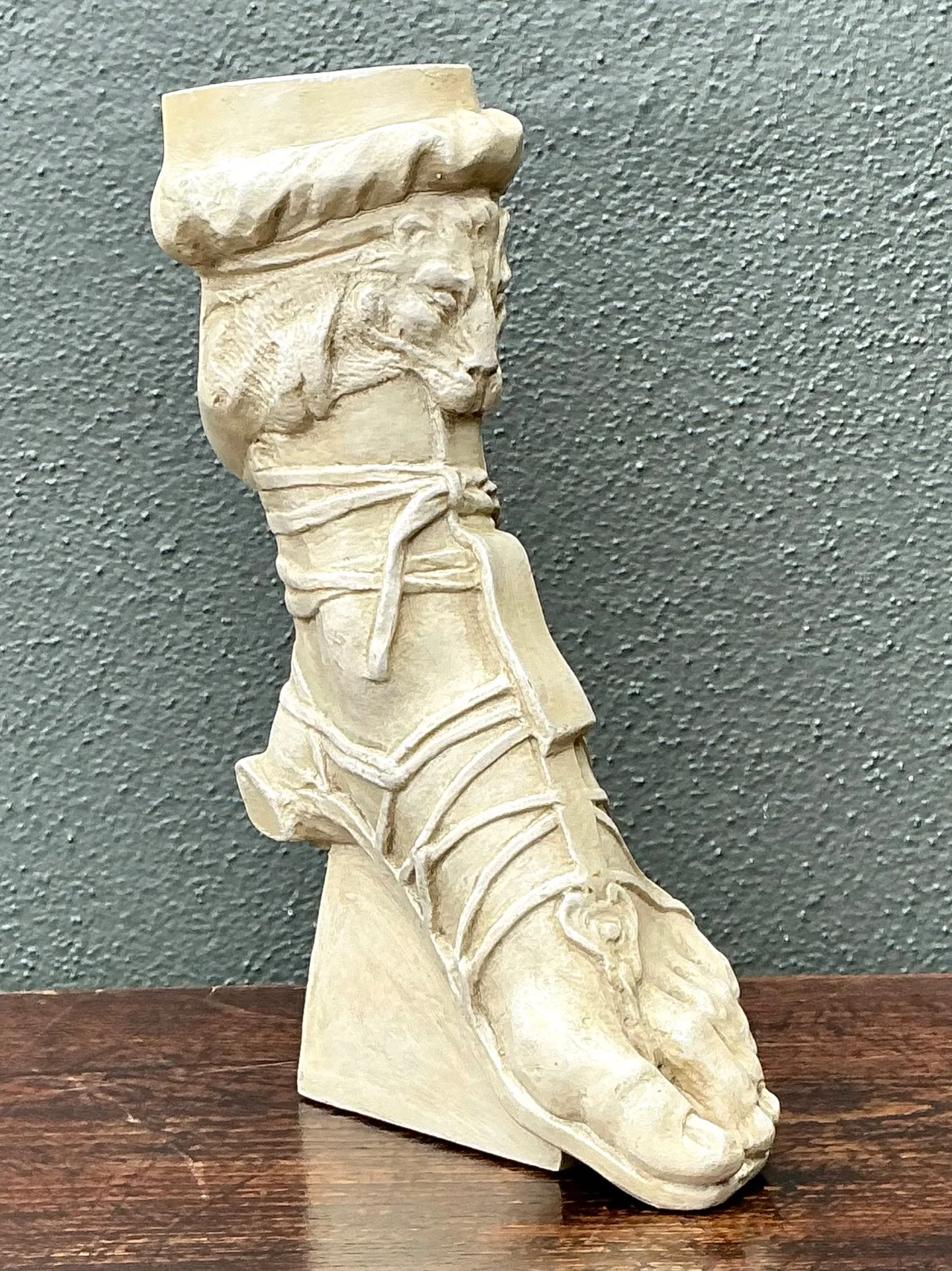 Vintage Plaster Roman Foot Sculpture — additional photo 8