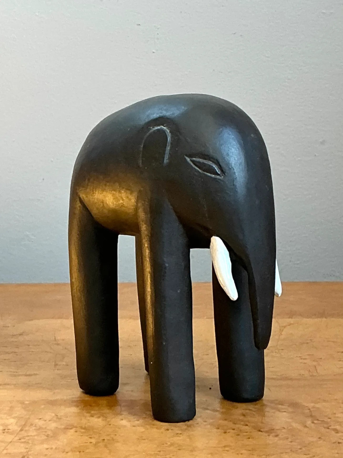 Vintage Wooden Elephant Figurine — additional photo 8