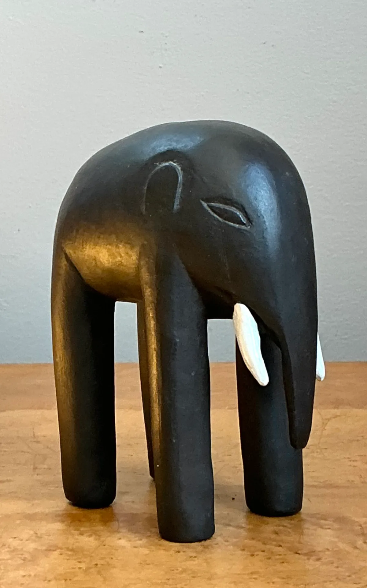 Vintage Wooden Elephant Figurine — additional photo 8
