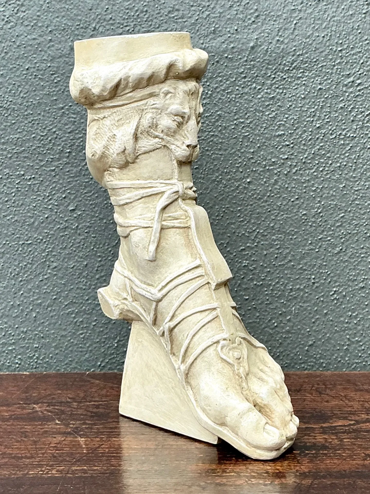 Vintage Plaster Roman Foot Sculpture — additional photo 7