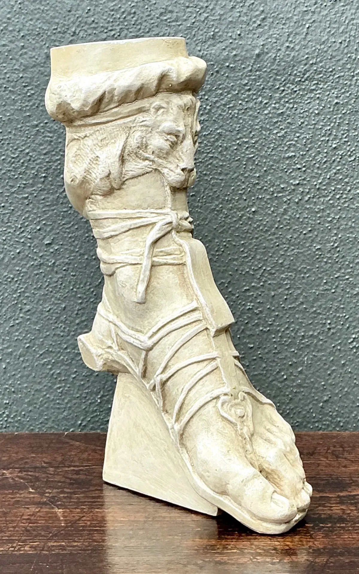 Vintage Plaster Roman Foot Sculpture — additional photo 7