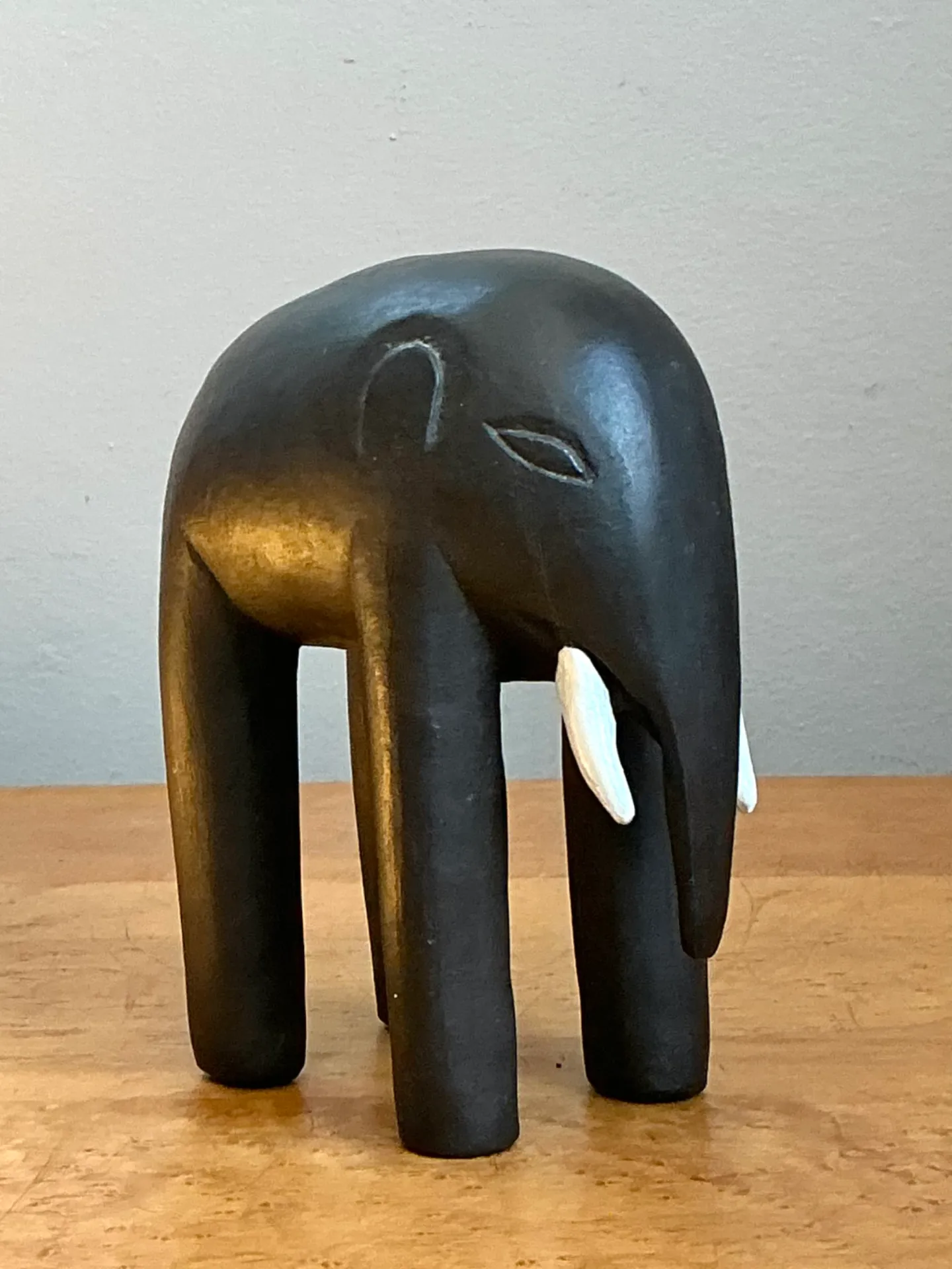 Vintage Wooden Elephant Figurine — additional photo 7